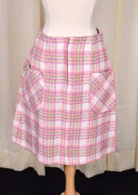 1960s Vintage Pink Weaved Skirt