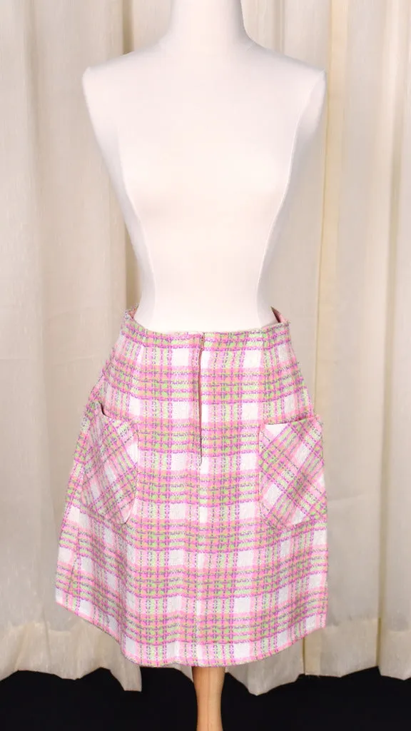 1960s Vintage Pink Weaved Skirt