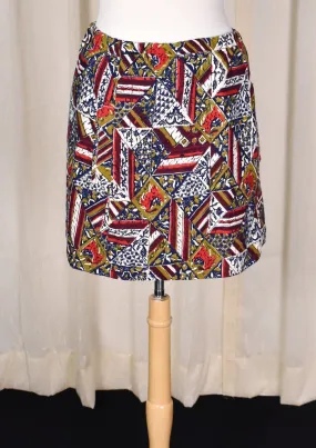 1960s Vintage Tiki Inspired Mini Skirt by Brattle Square