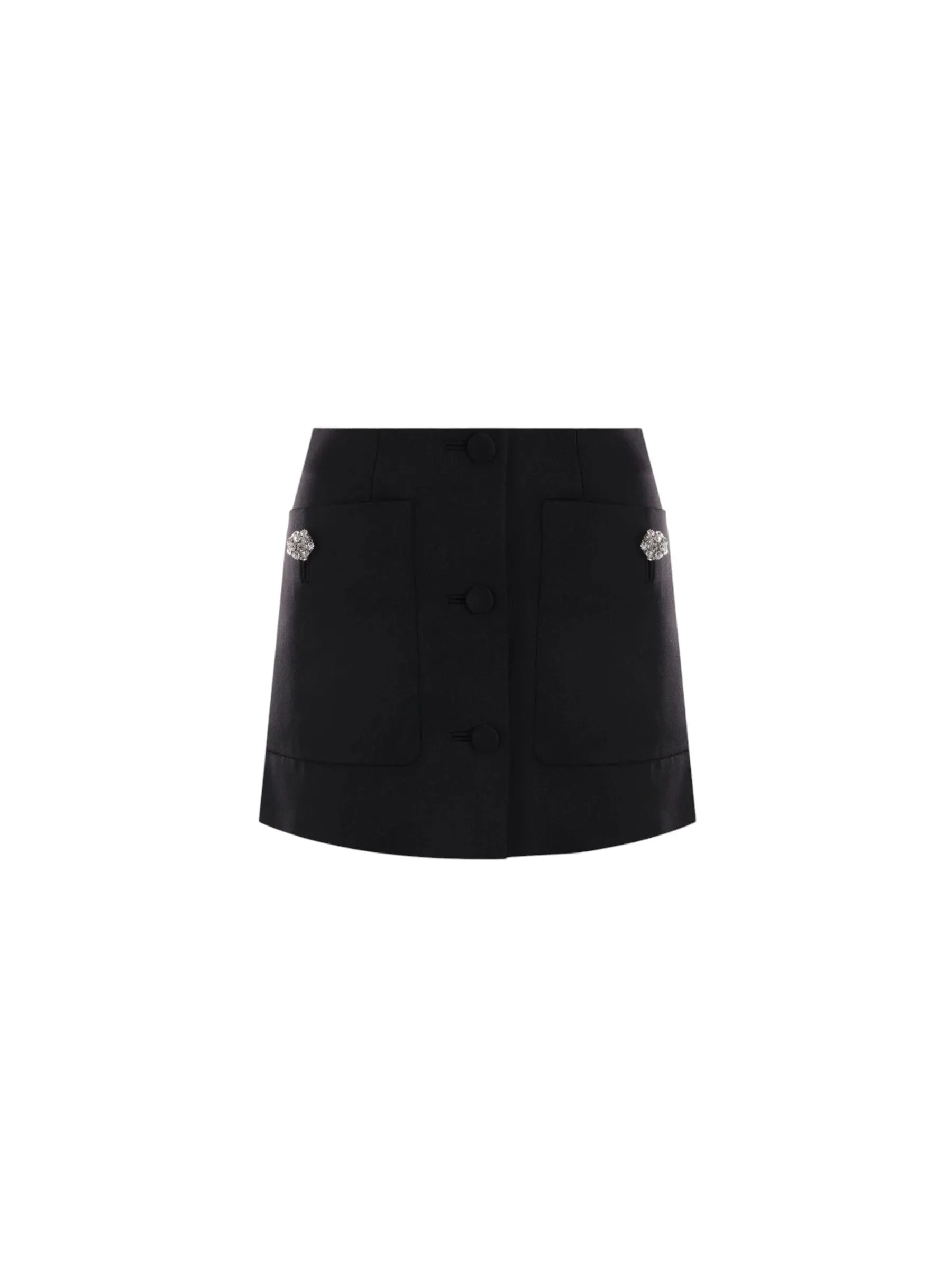 A-Line Wool Miniskirt