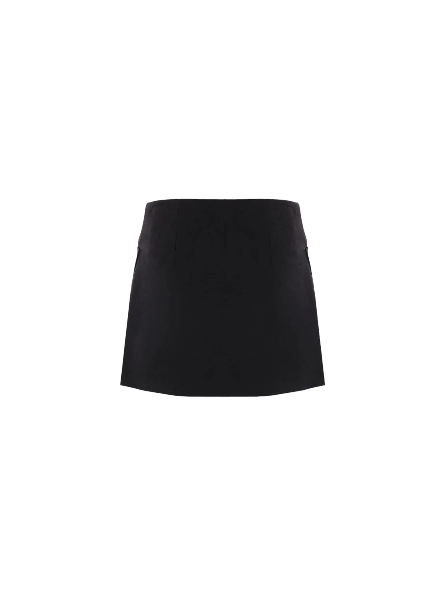 A-Line Wool Miniskirt