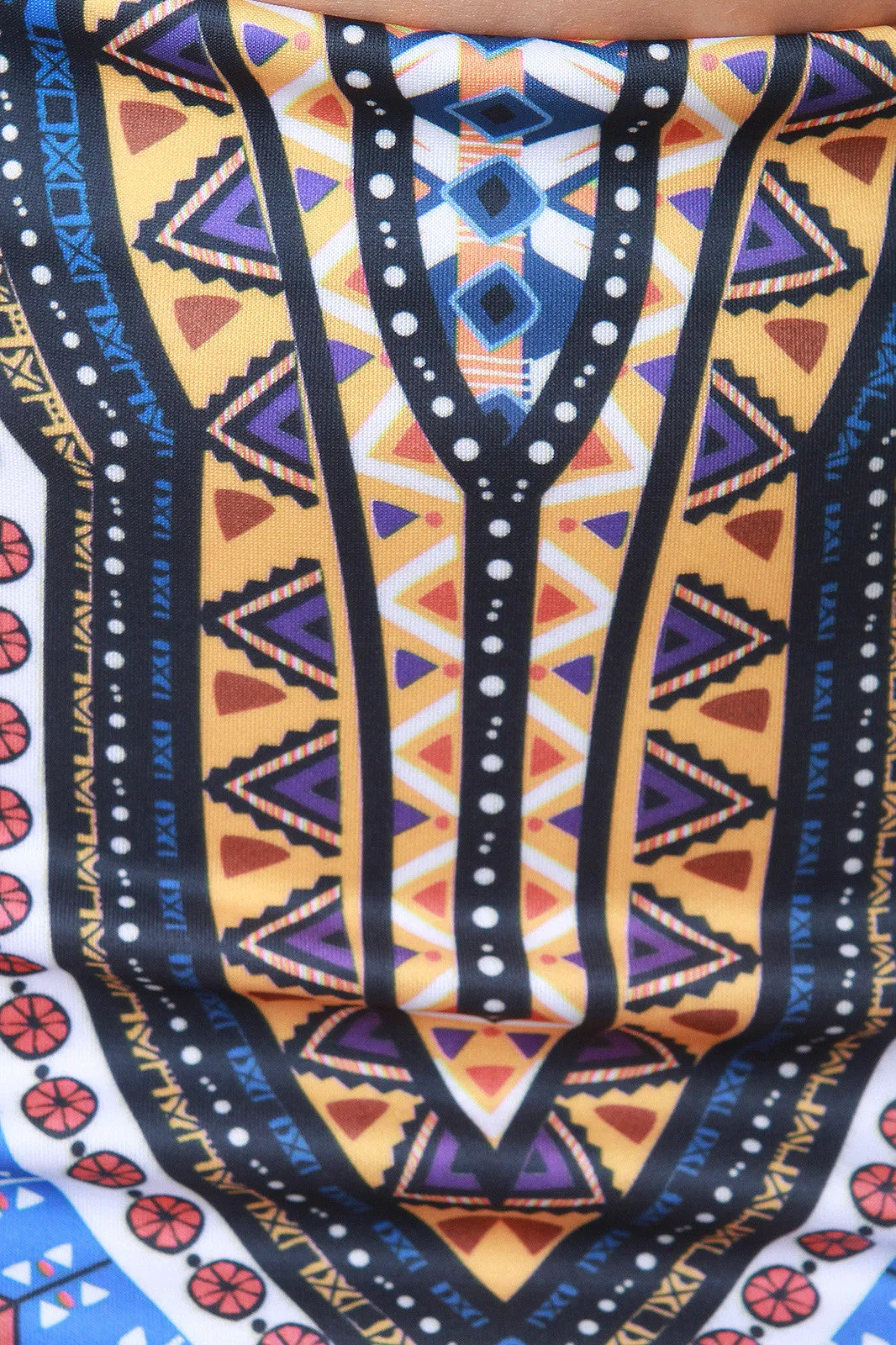 African Print Pencil Midi Skirt