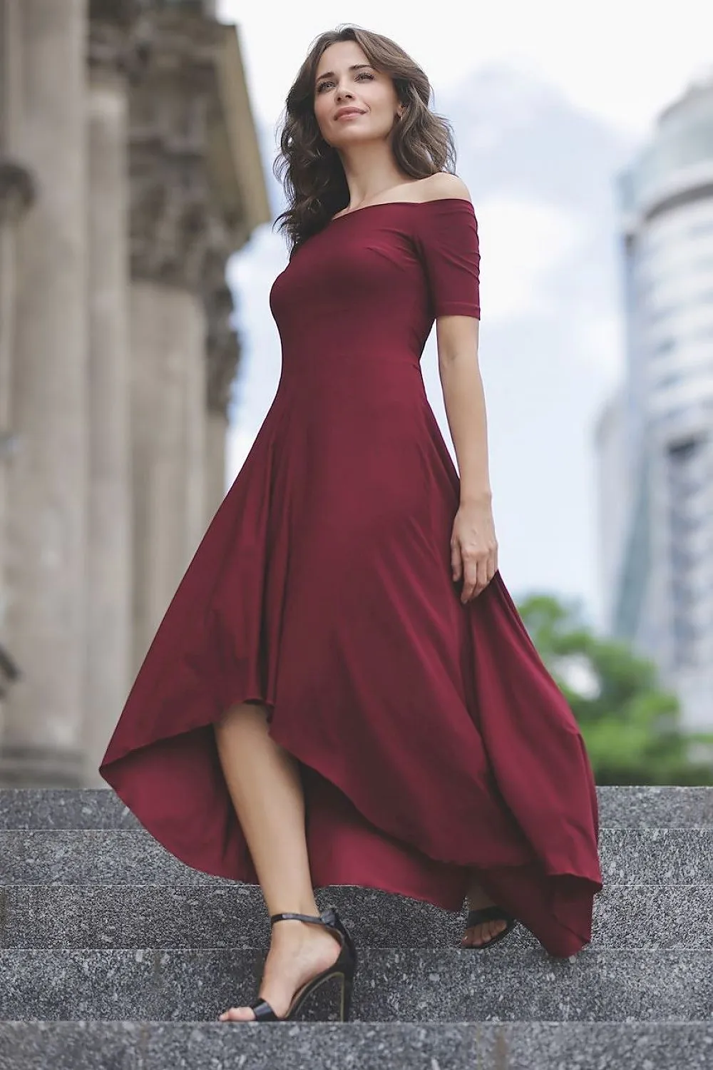 Asymmetrical Charm Cocktail Dress