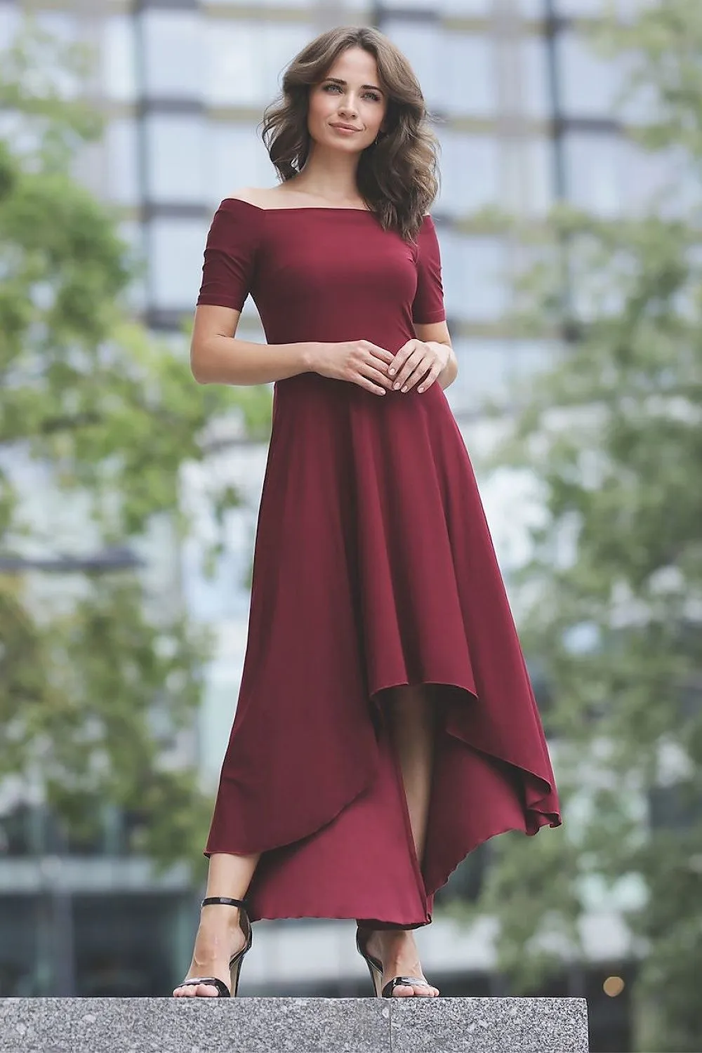 Asymmetrical Charm Cocktail Dress