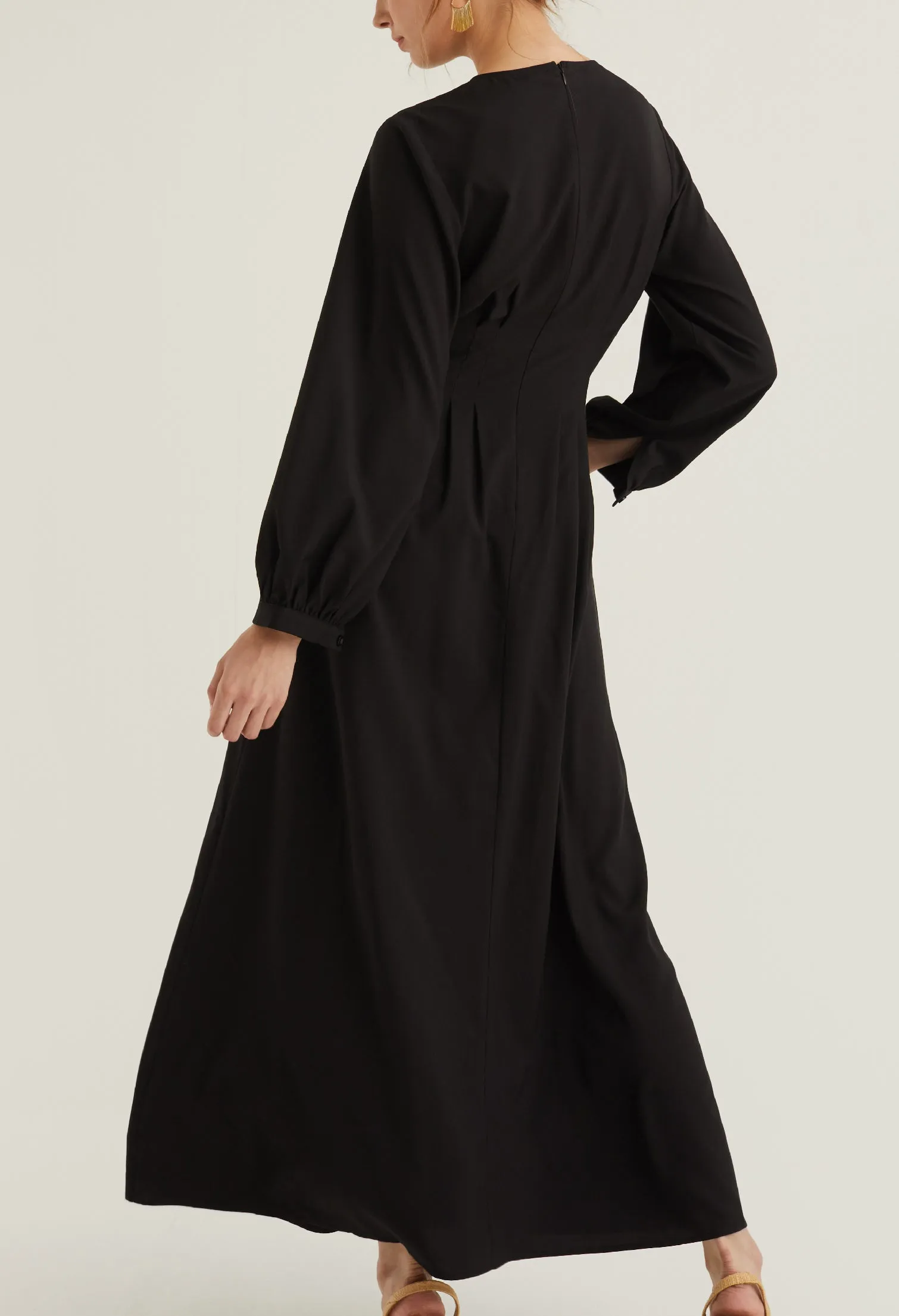 Bishop Sleeve Elegant Maxi Dress