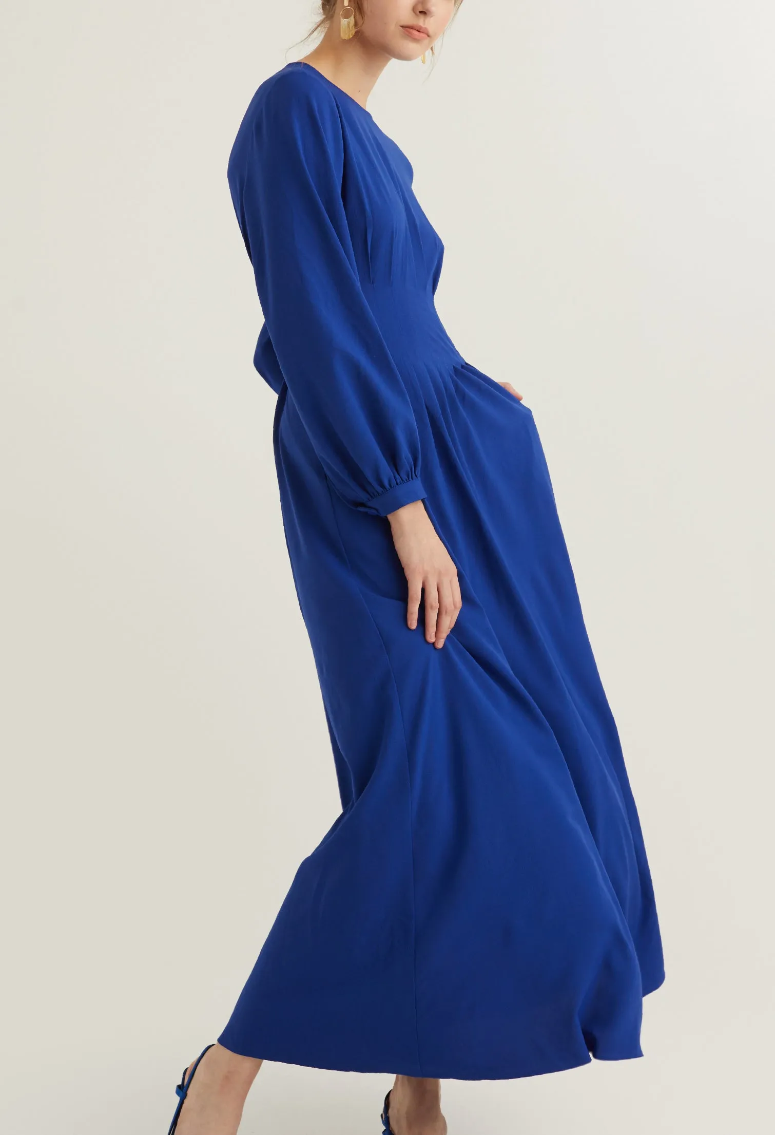 Bishop Sleeve Elegant Maxi Dress