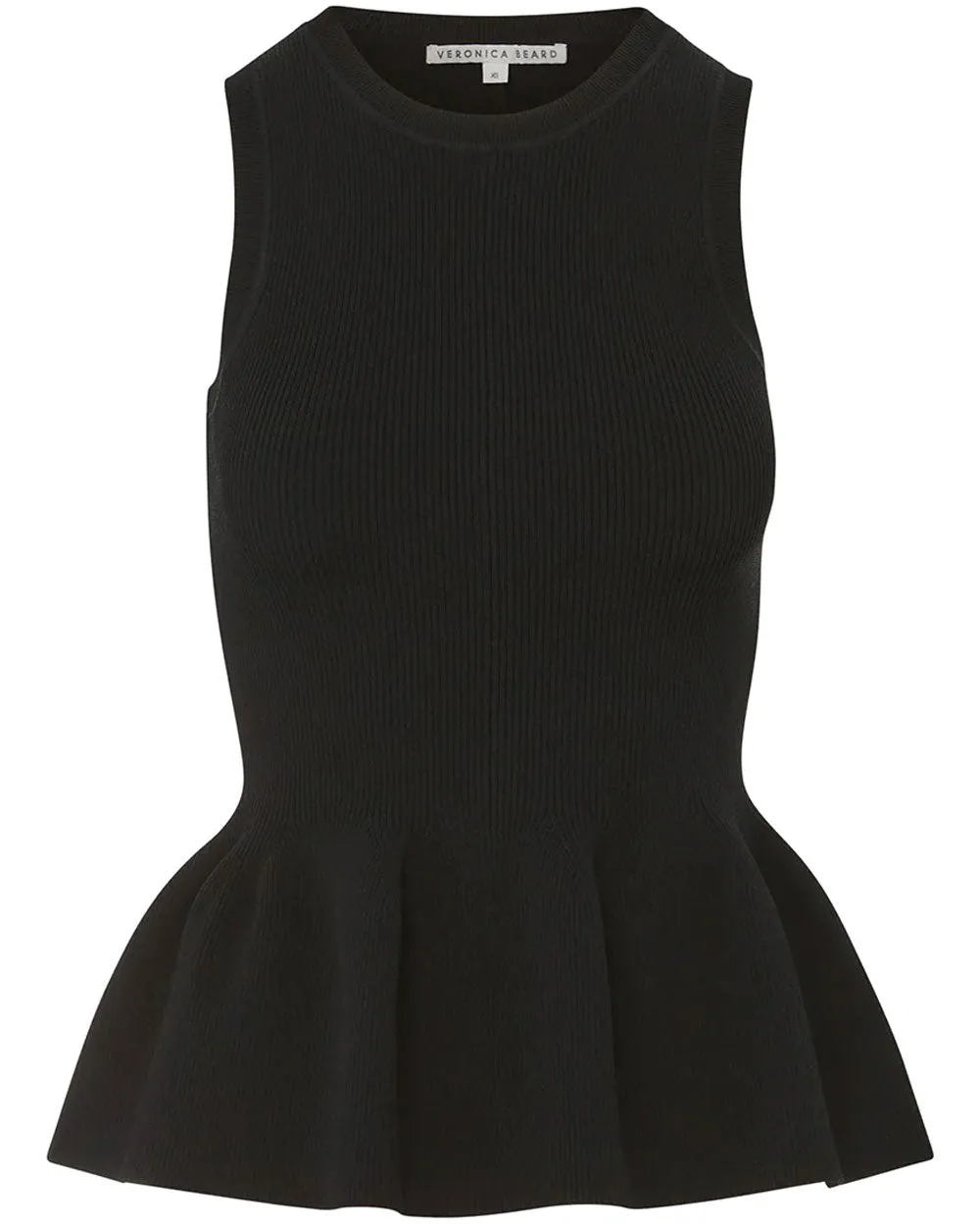 Black Arago Peplum Top