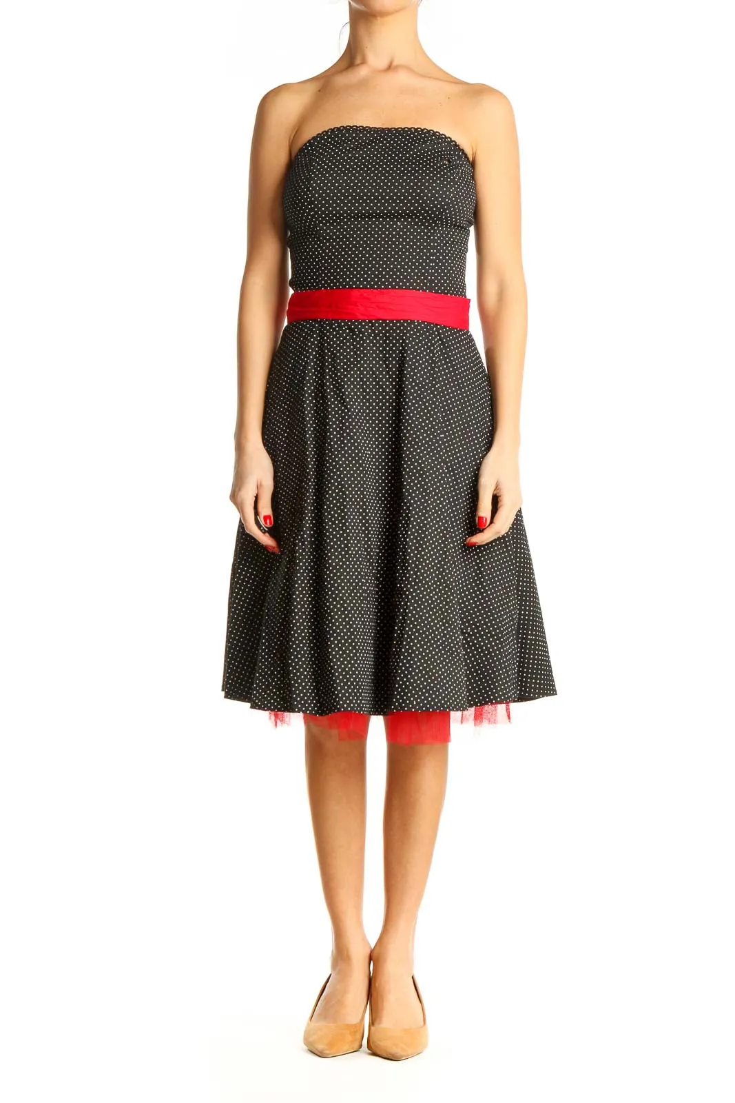 Black Polka Dot Retro Fit & Flare Dress