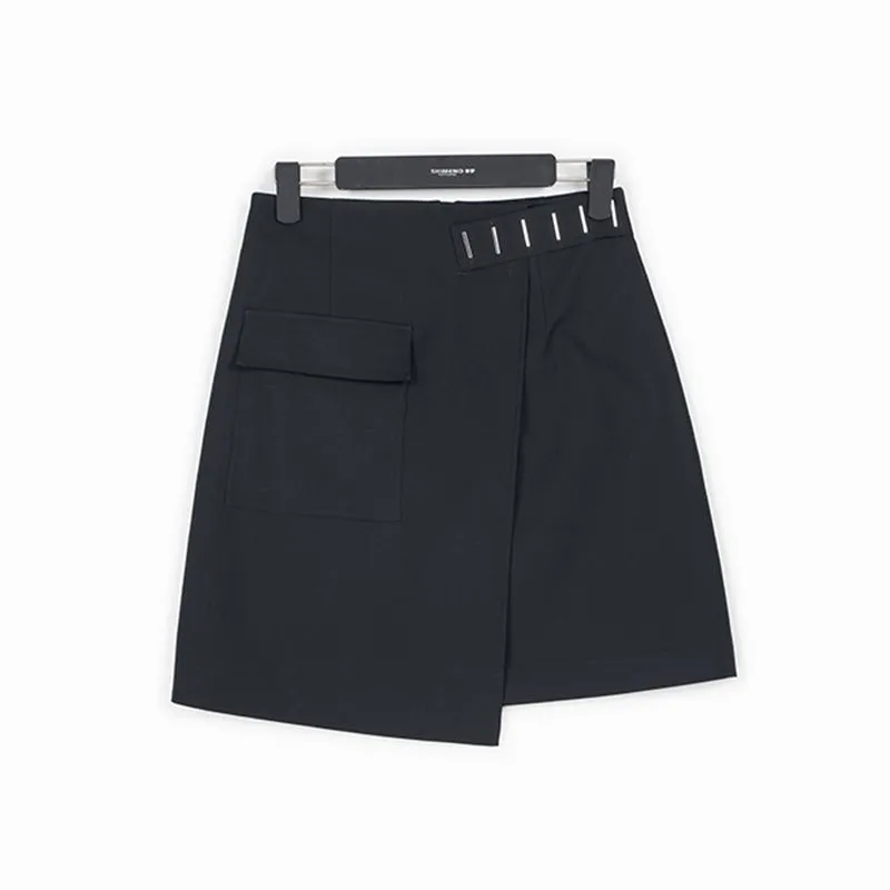 Black Splice Short Skirt A Line