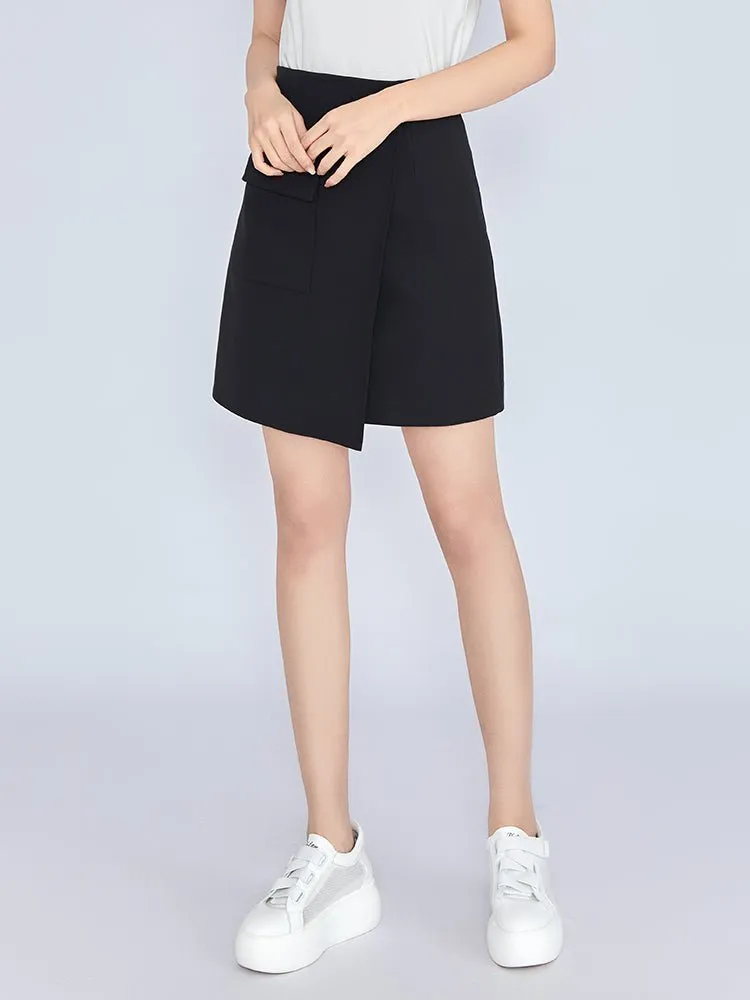 Black Splice Short Skirt A Line