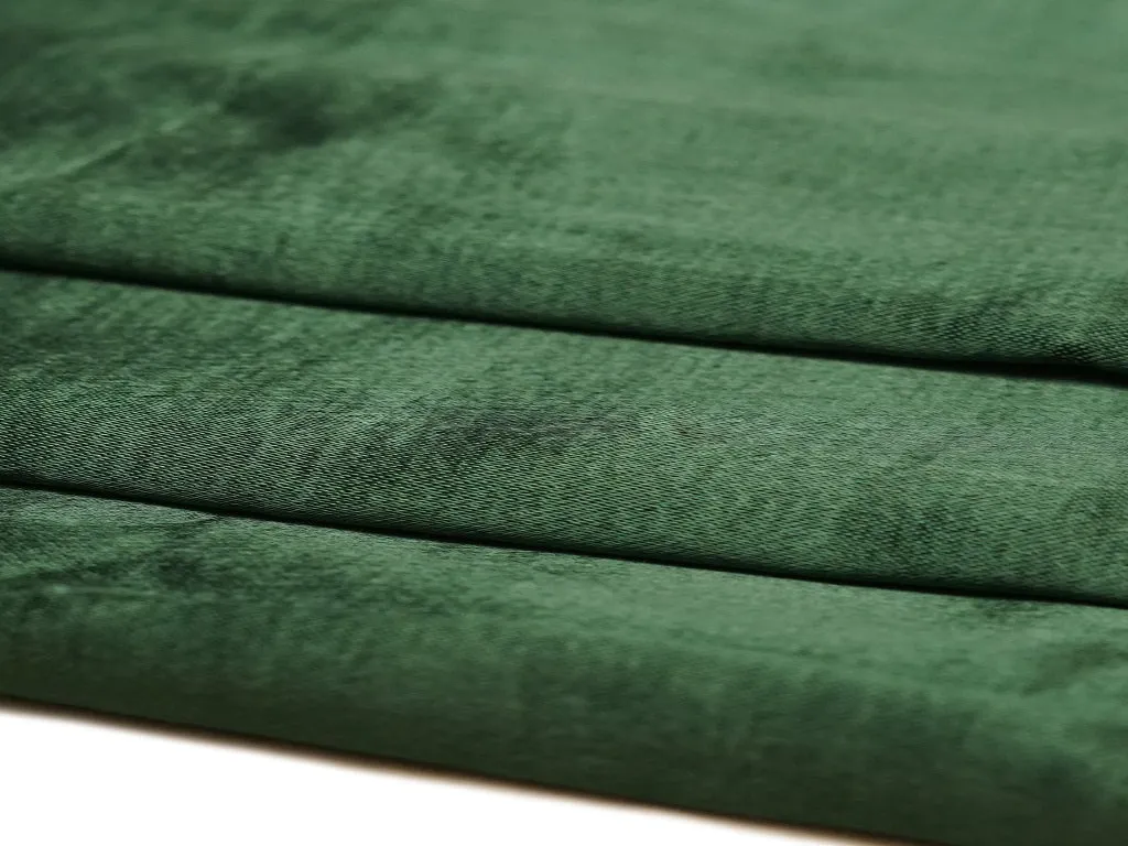 Bottle Green Plain Viscose Gaji Silk Fabric (Wholesale)