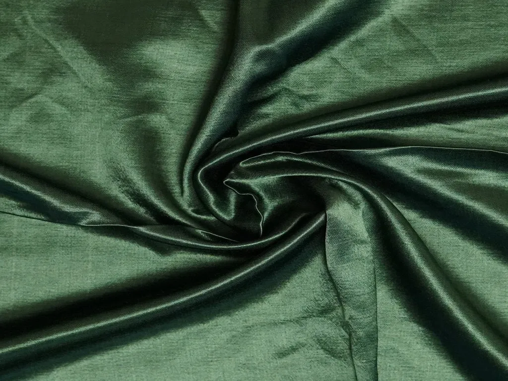 Bottle Green Plain Viscose Gaji Silk Fabric (Wholesale)