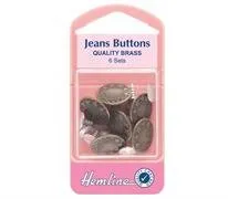 BUTTONS - JEANS BUTTONS - BRONZE 6 SETS