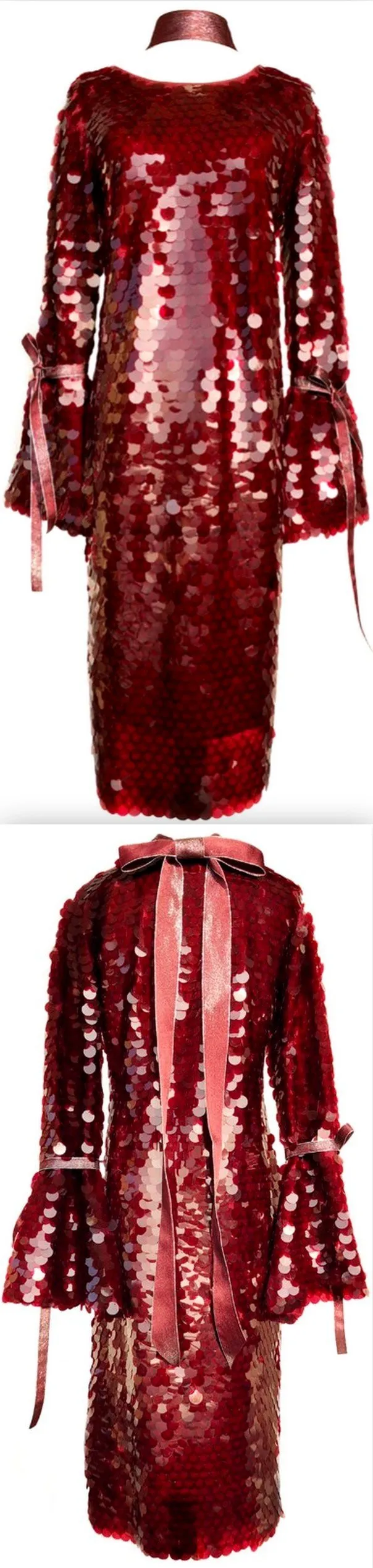 'Candy Apple' Bow Embellished Cocktail Dress