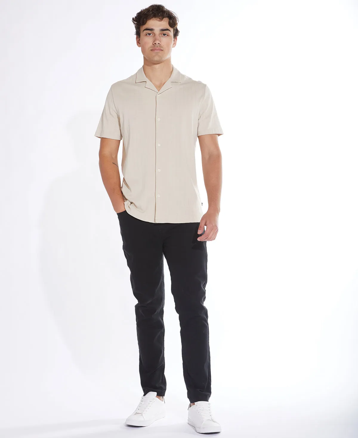 Dawson Knit Resort Shirt (Beige)