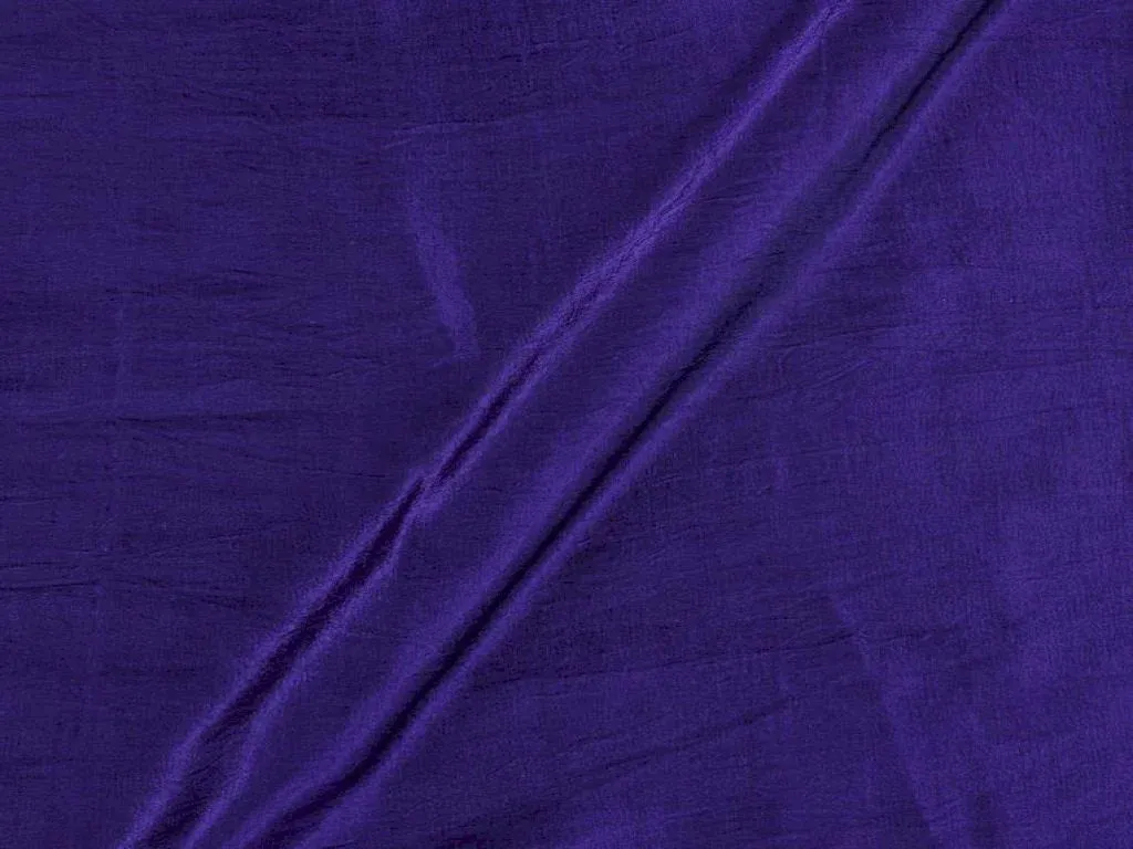 Deep Blue Plain Viscose Gaji Silk Fabric (Wholesale)