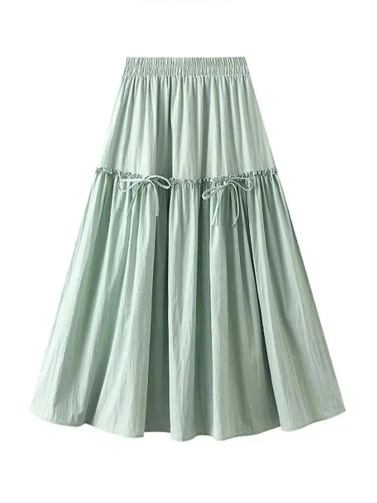 Elegant Bow A-Line Skirt