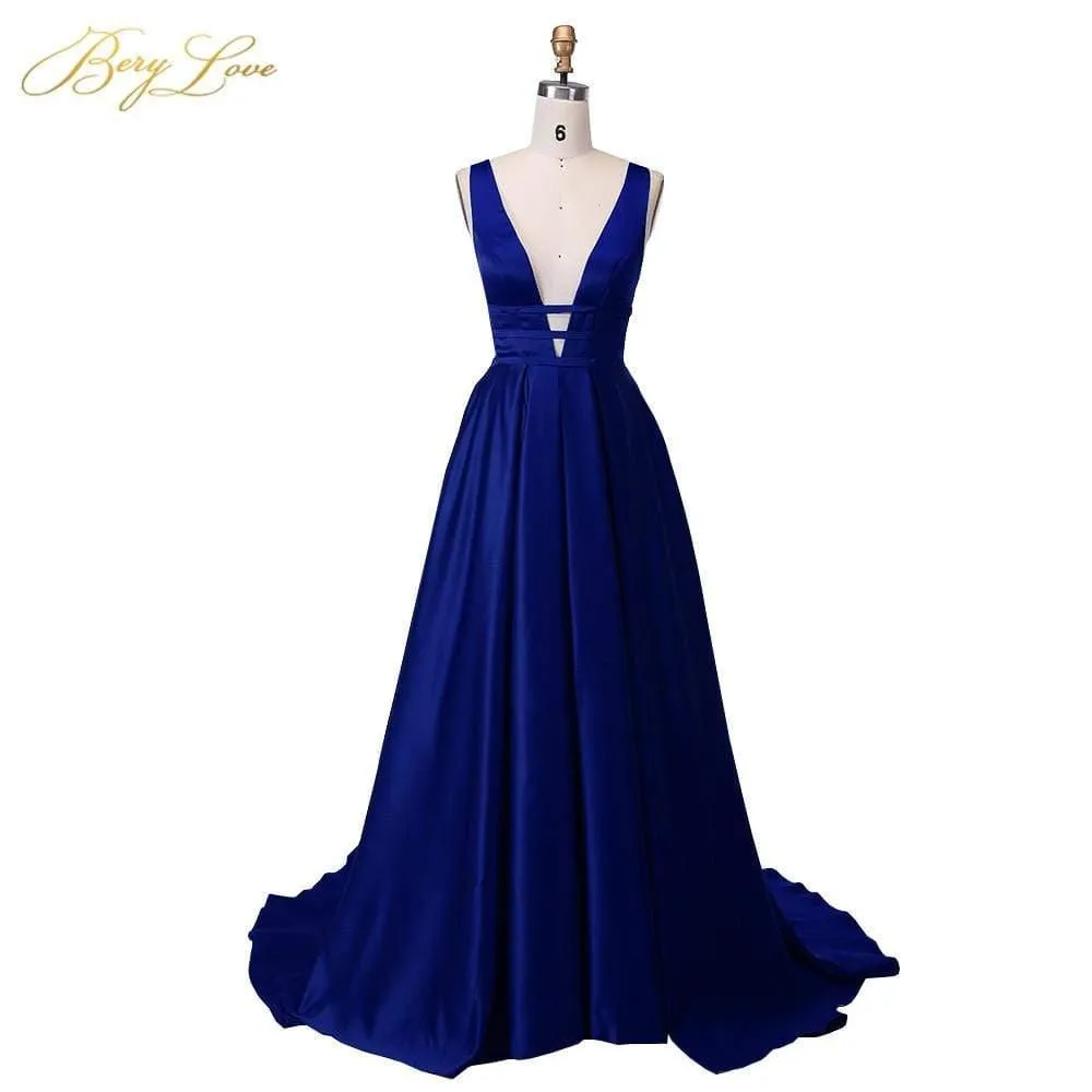 Elegant Satin Evening Gown