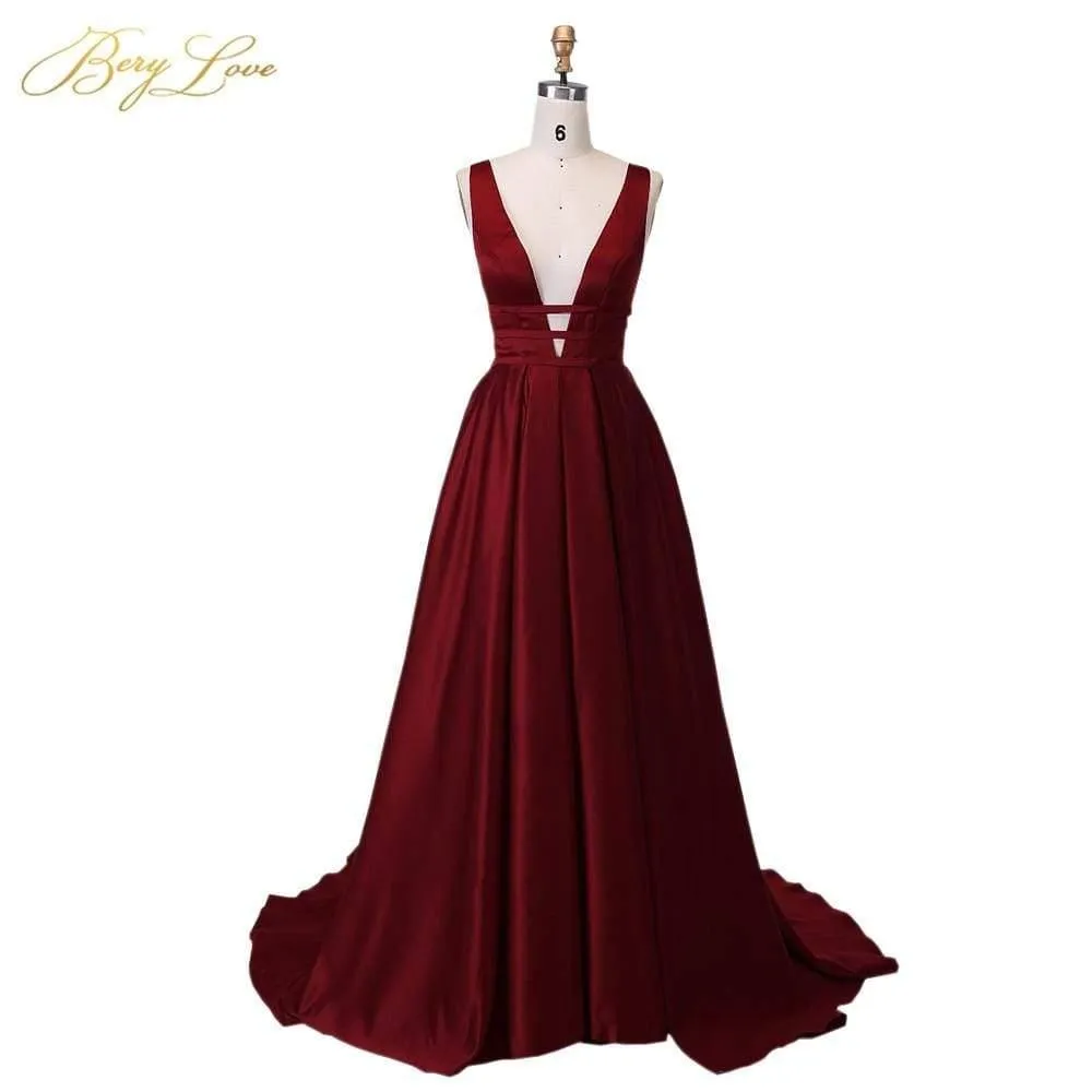 Elegant Satin Evening Gown