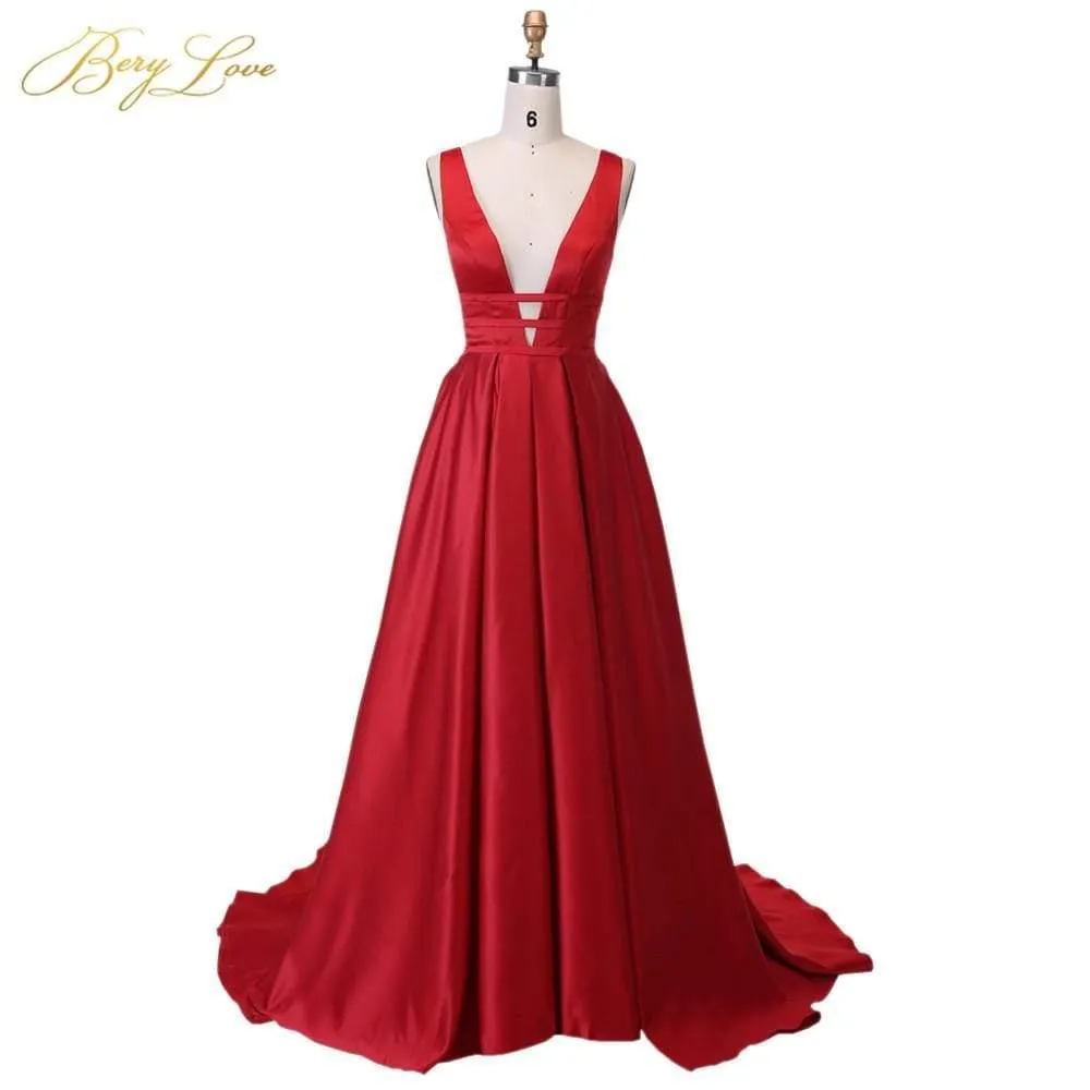 Elegant Satin Evening Gown