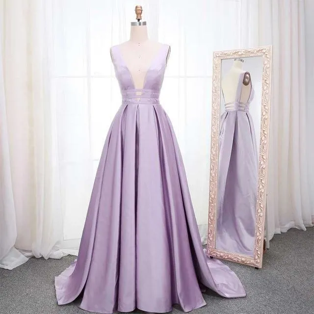 Elegant Satin Evening Gown