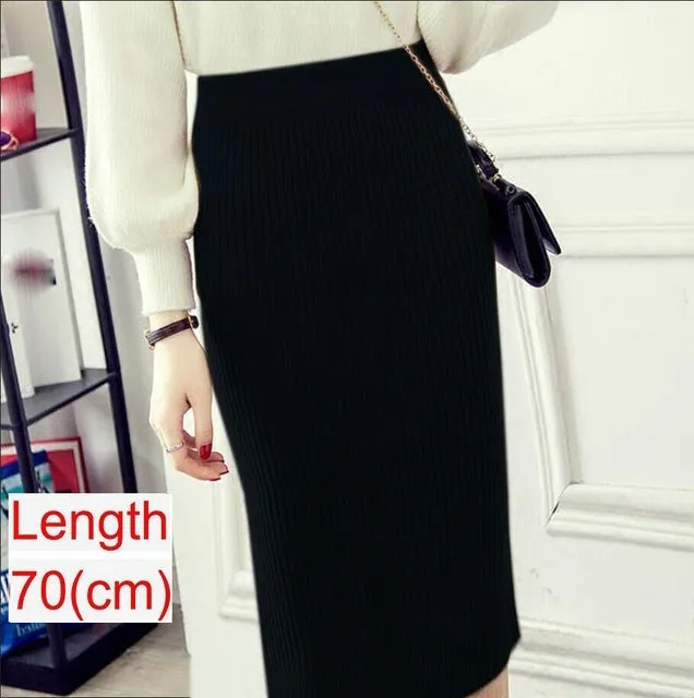 Emma – Women's Knitted Pencil Skirt