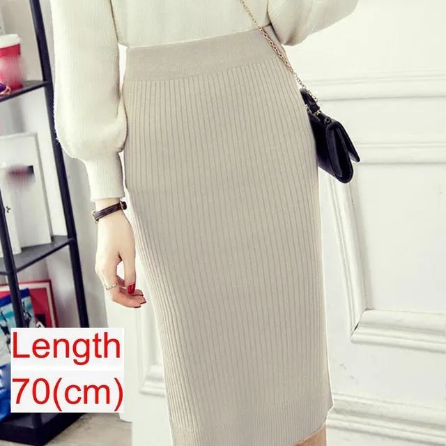 Emma – Women's Knitted Pencil Skirt