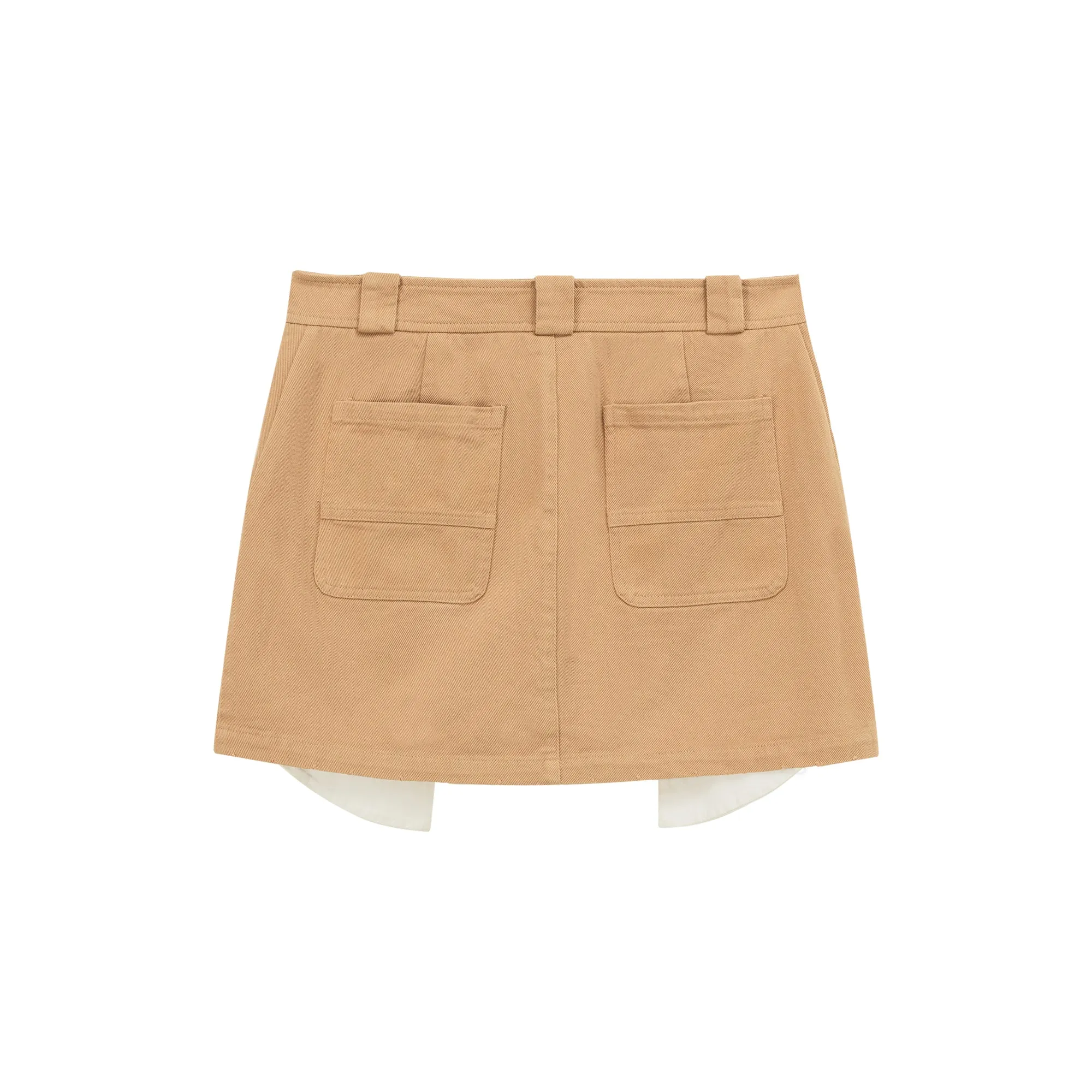 Exposed Pockets A-Line Mini Skirt