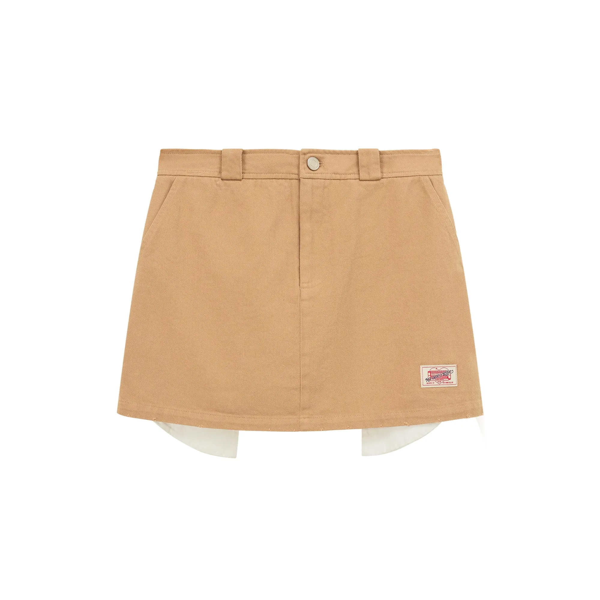 Exposed Pockets A-Line Mini Skirt