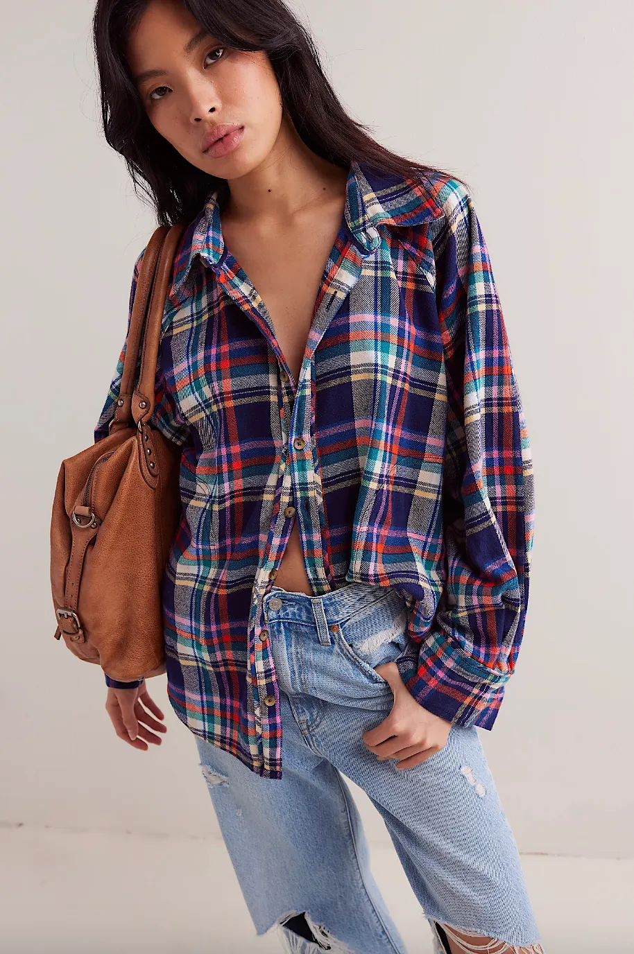 fp girl meets boy plaid shirt