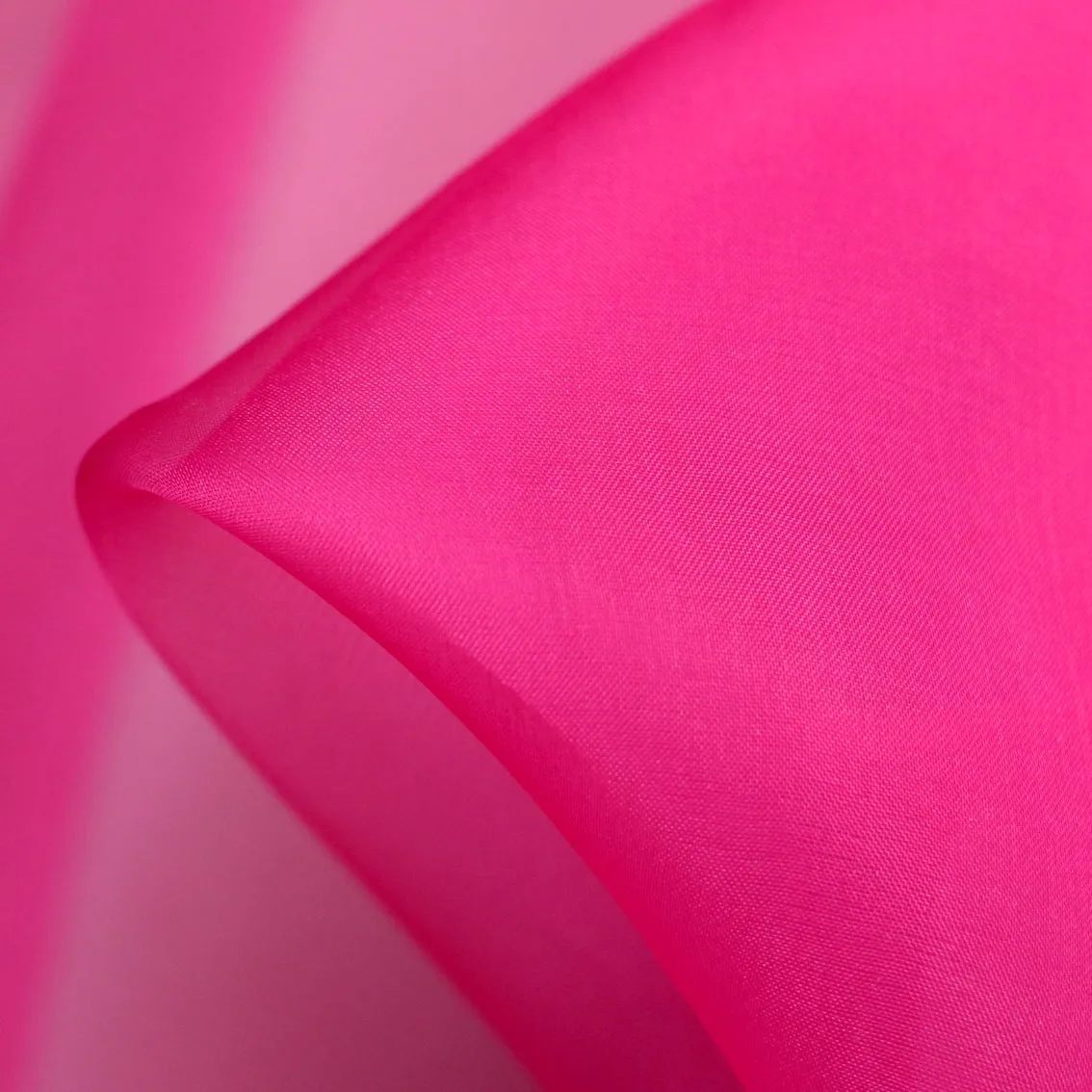 Fuschia Silk Organza