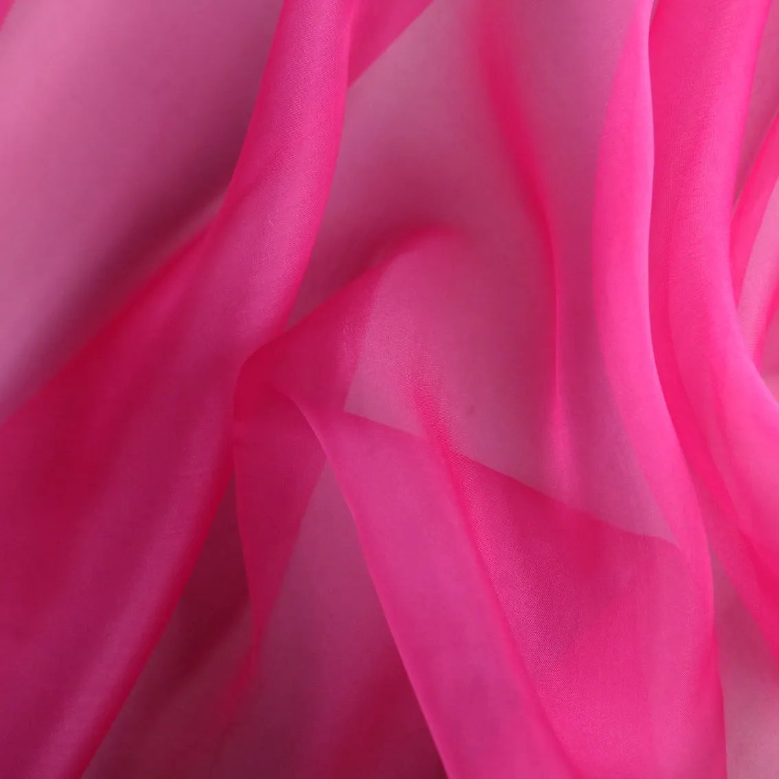 Fuschia Silk Organza