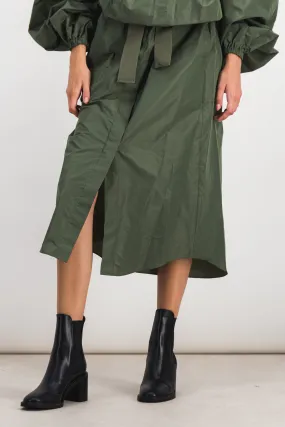 Gros grain pencil taffeta maxi skirt