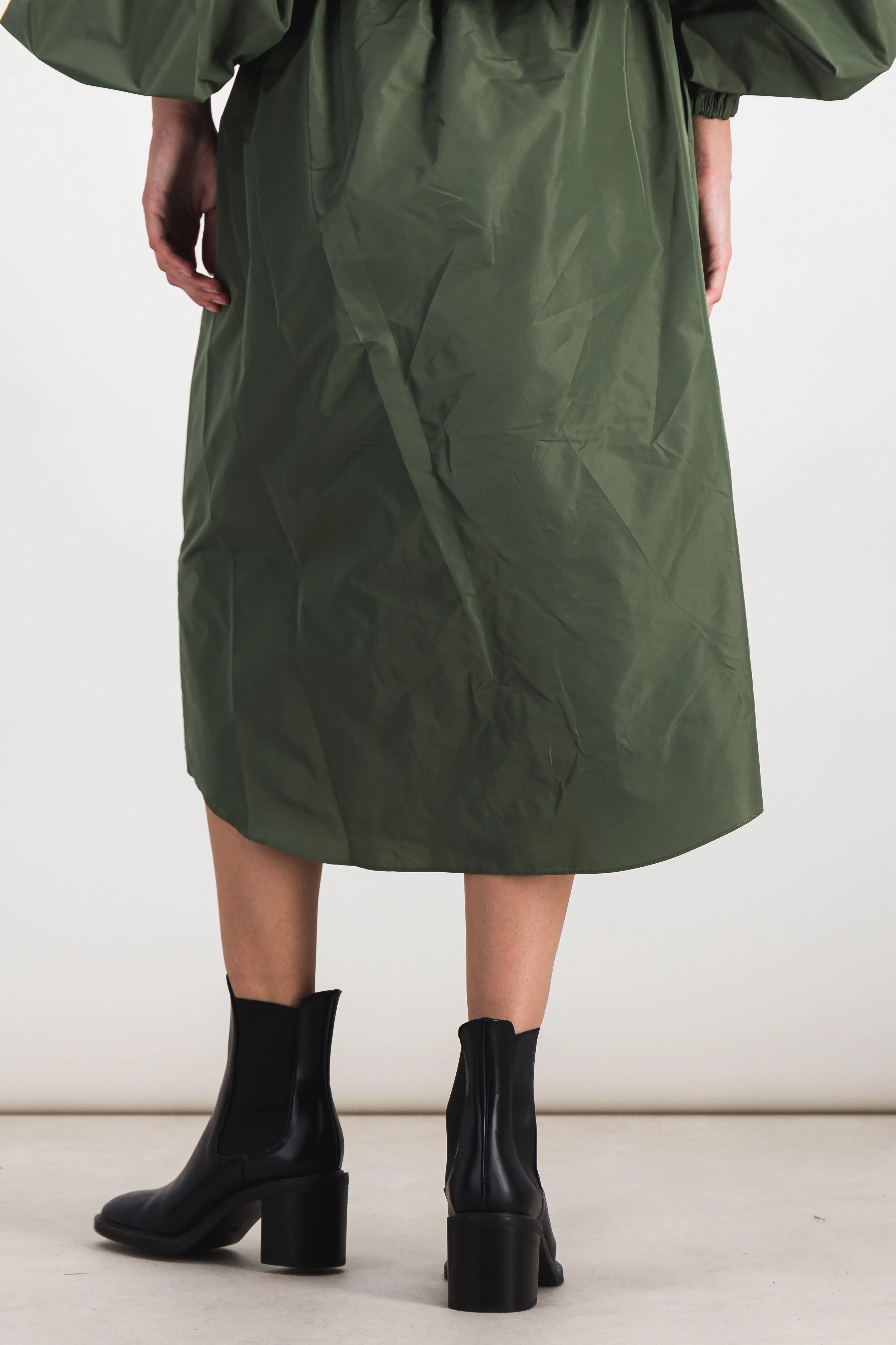 Gros grain pencil taffeta maxi skirt