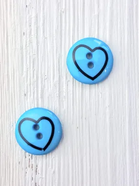 Heart round button