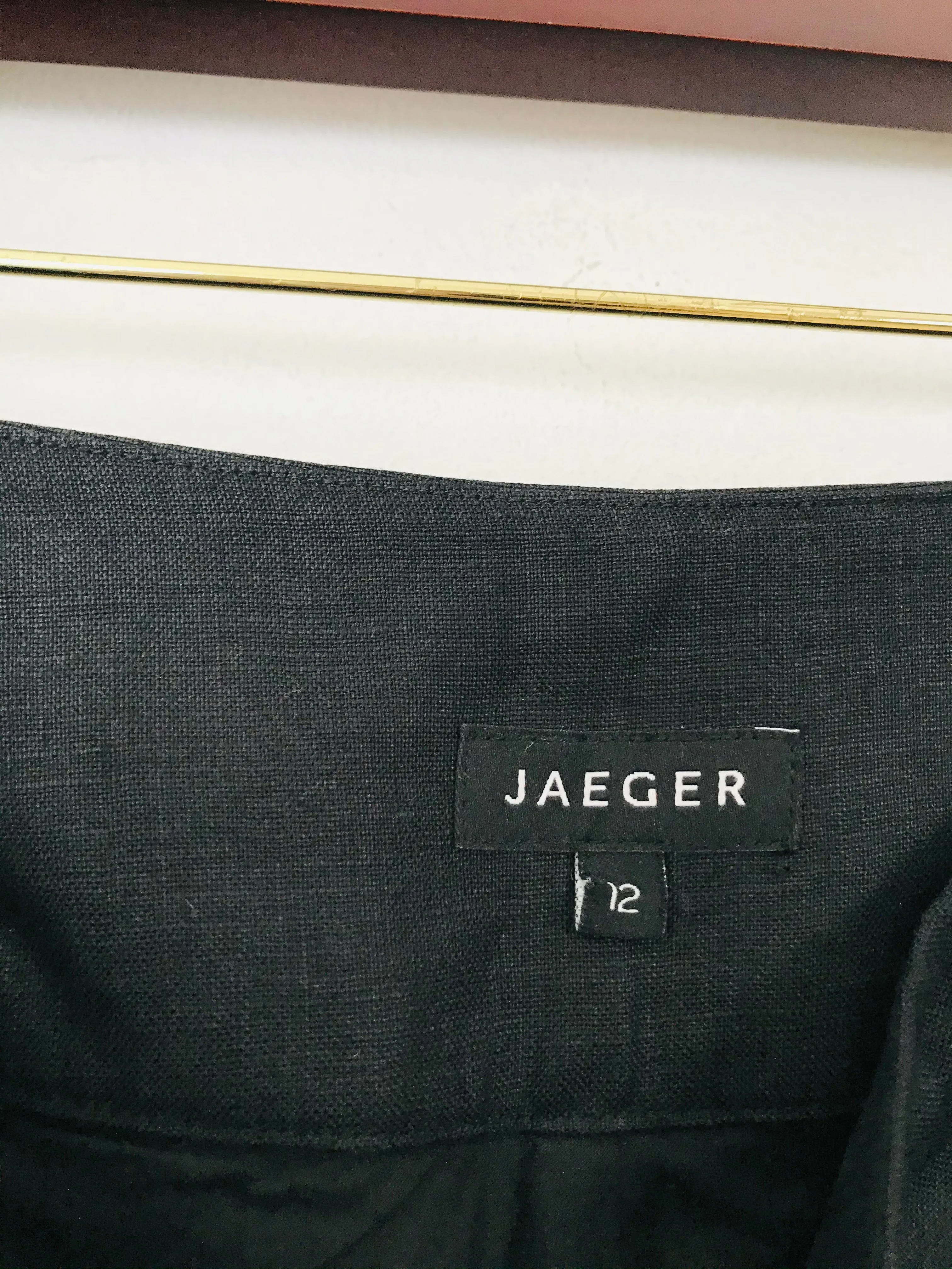 Jaeger Women’s Linen A-Line Skirt | UK12 | Black