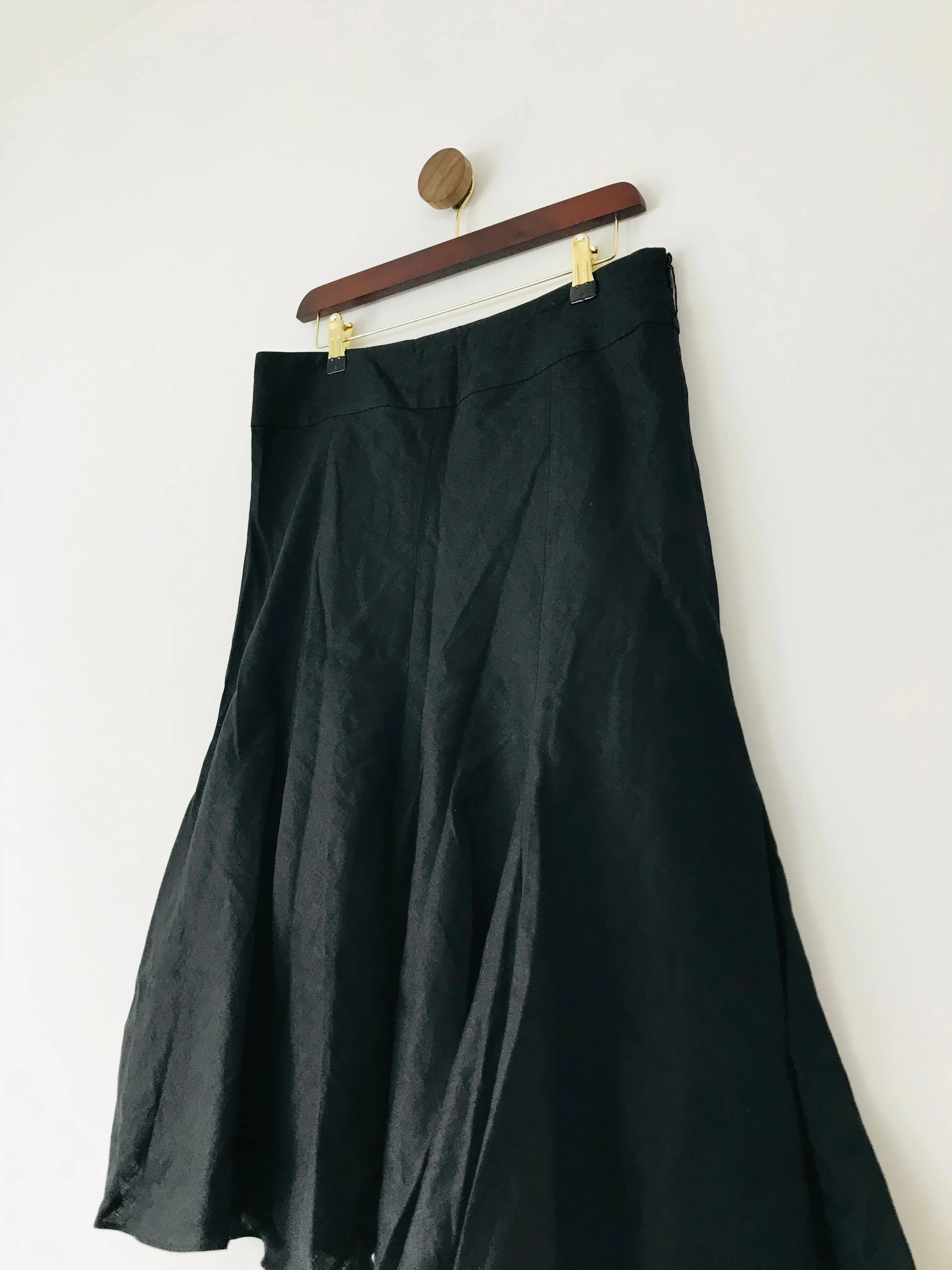 Jaeger Women’s Linen A-Line Skirt | UK12 | Black