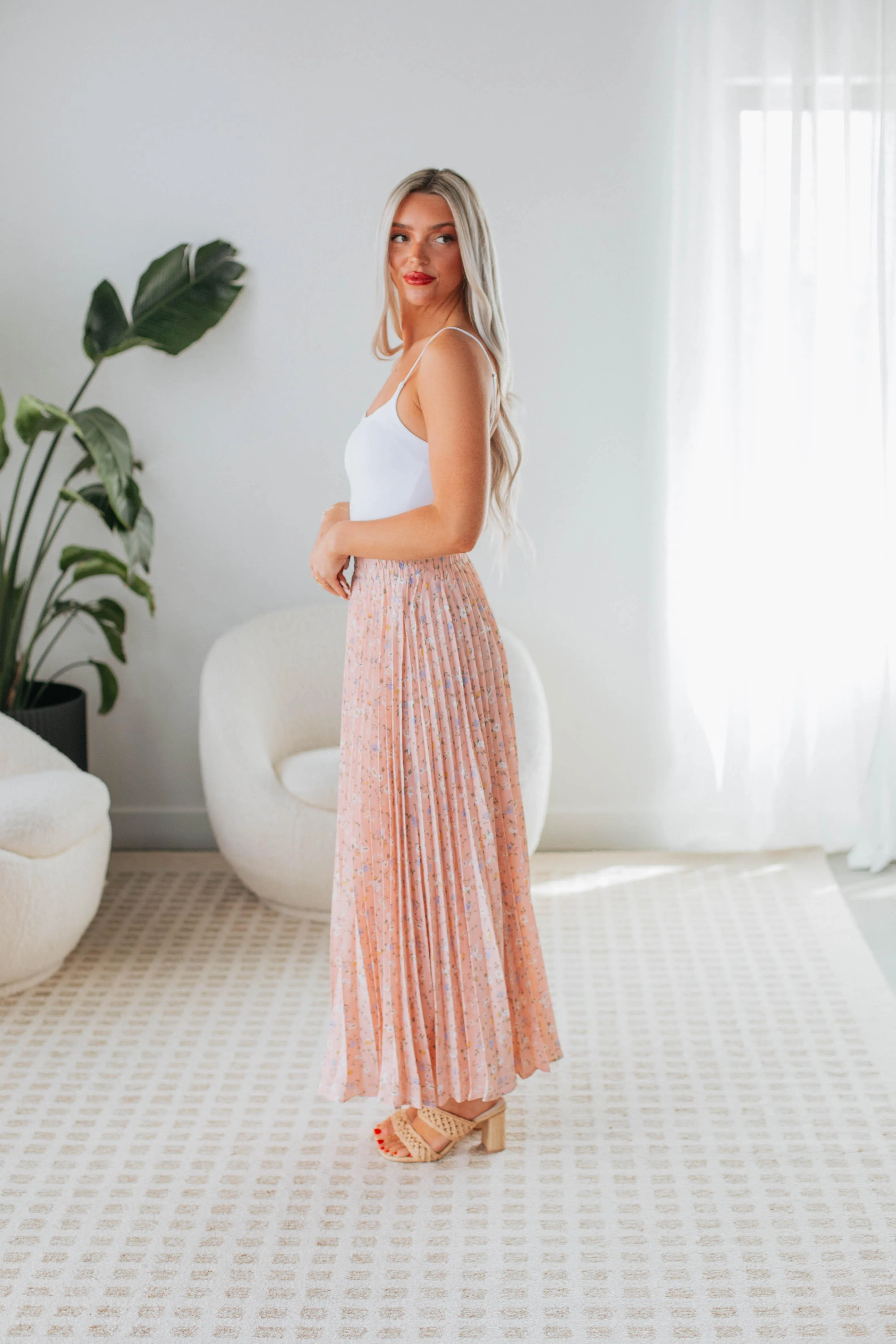 Julia Maxi Skirt - Baby Pink