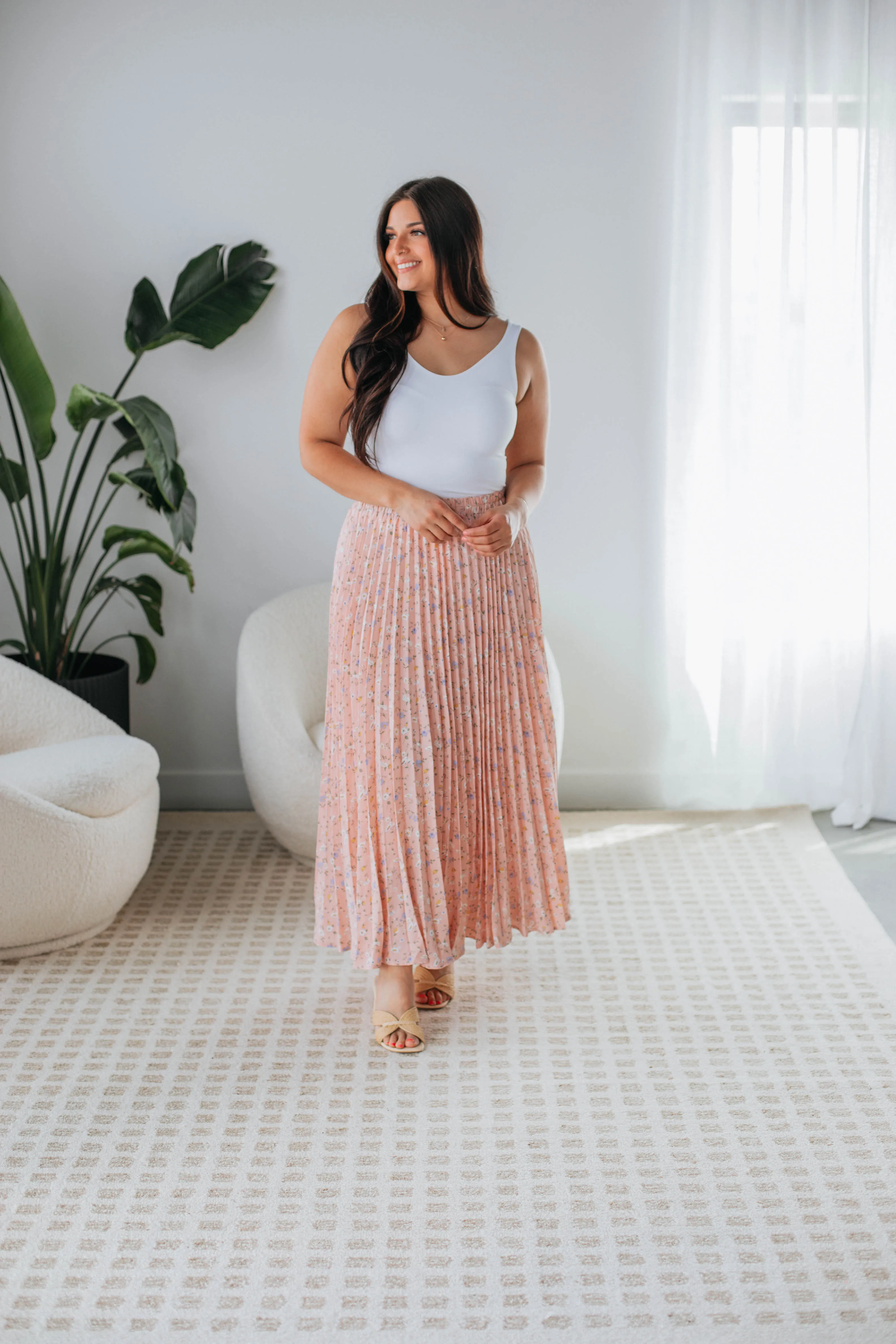 Julia Maxi Skirt - Baby Pink