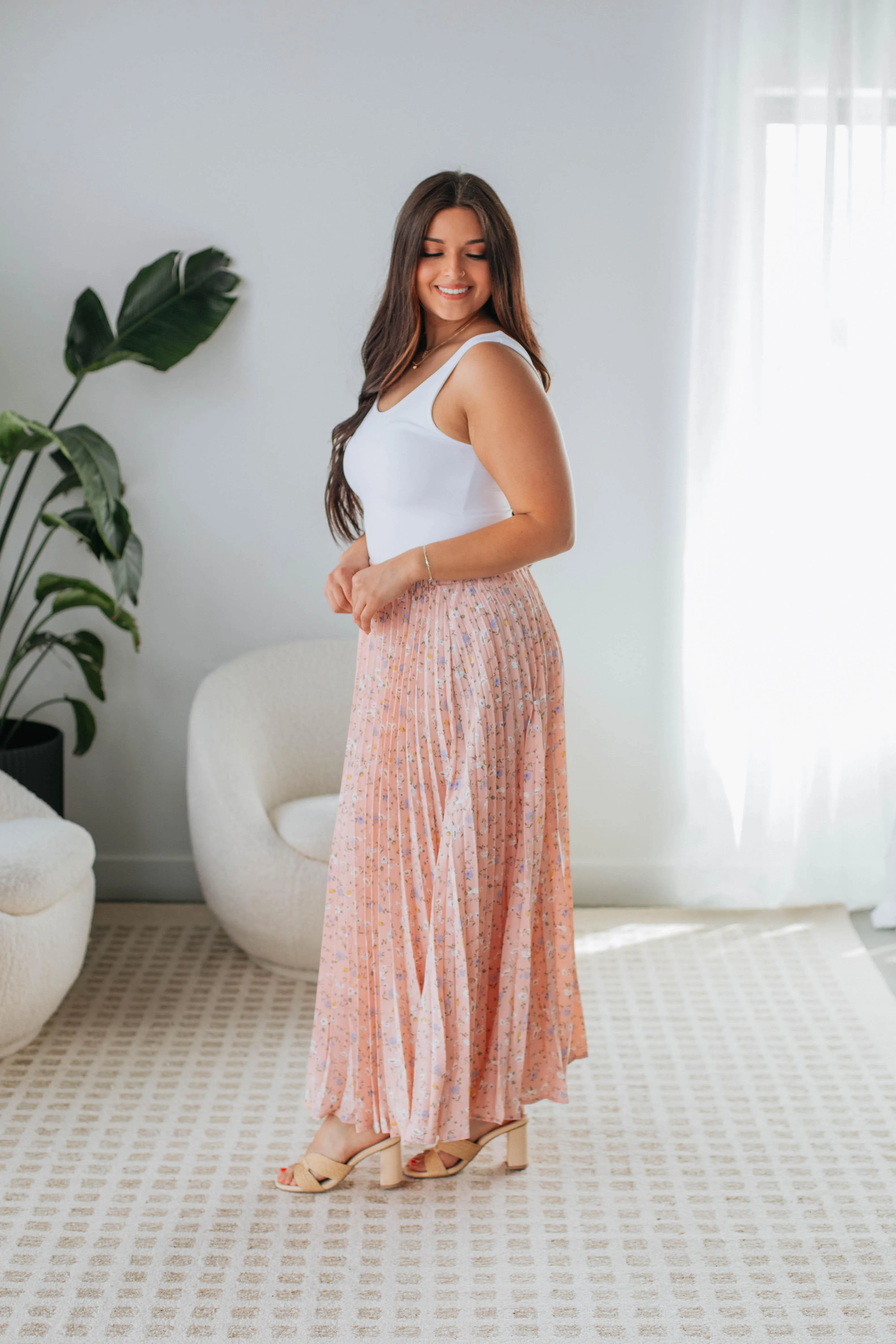 Julia Maxi Skirt - Baby Pink