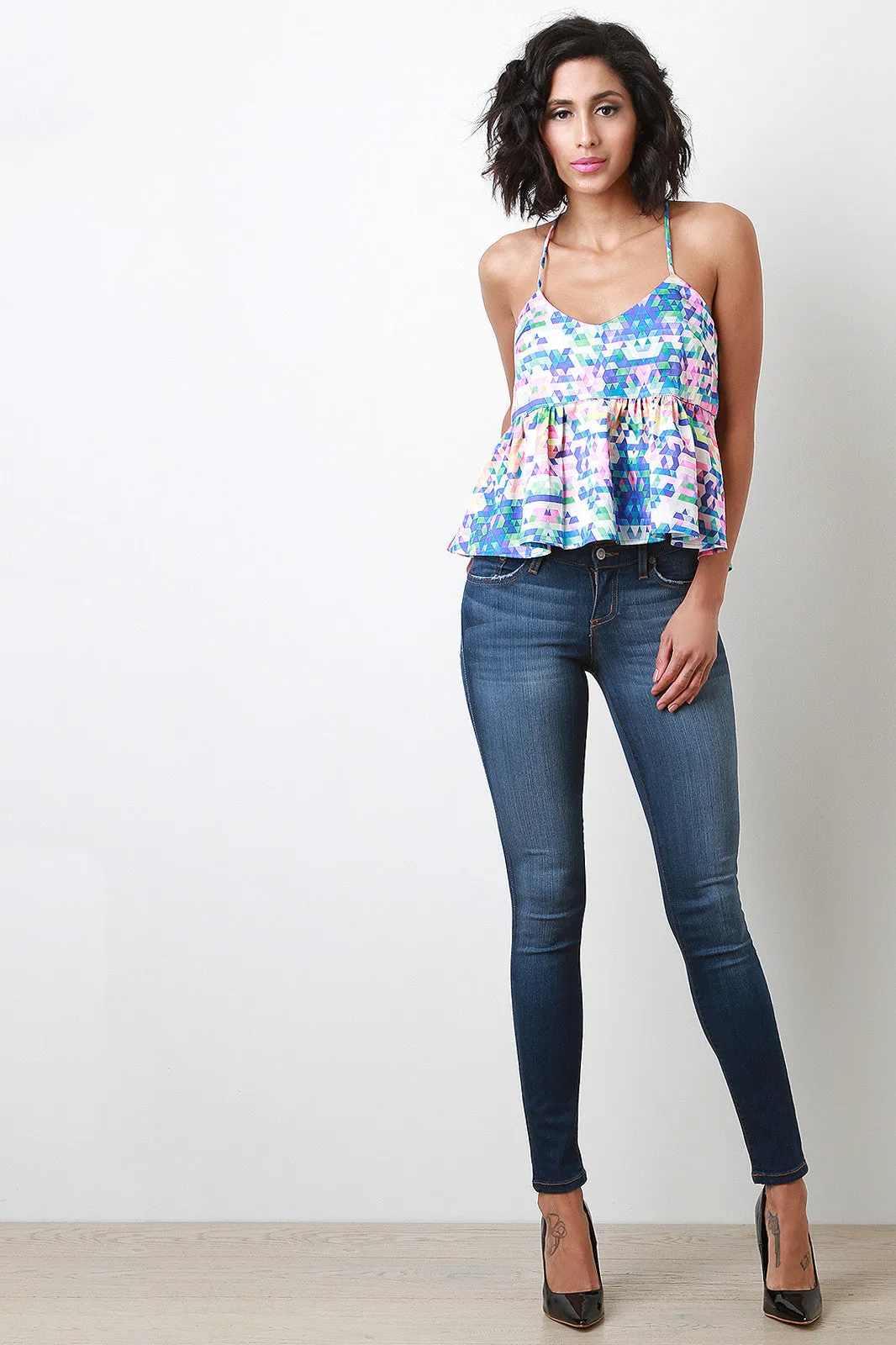 Kaleidoscope Peplum Top