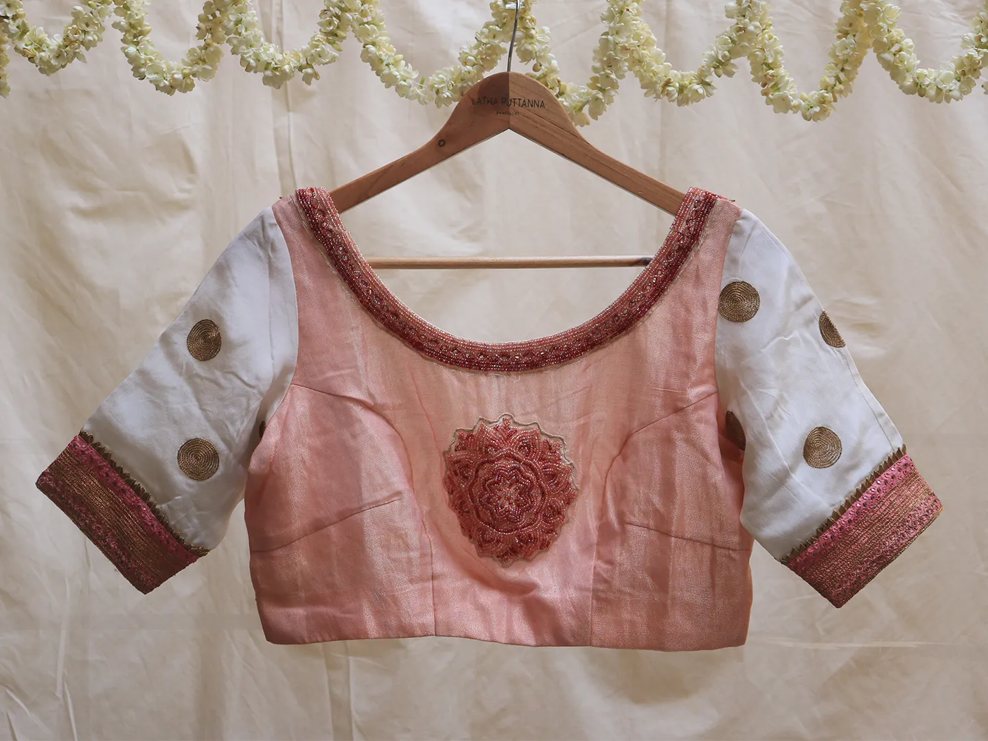 Lamanade pink Hand embroidery blouse