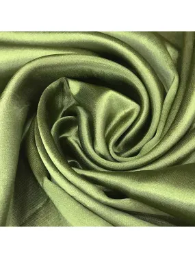 Mehandi Green Plain Viscose Gaji Silk Fabric (Wholesale)