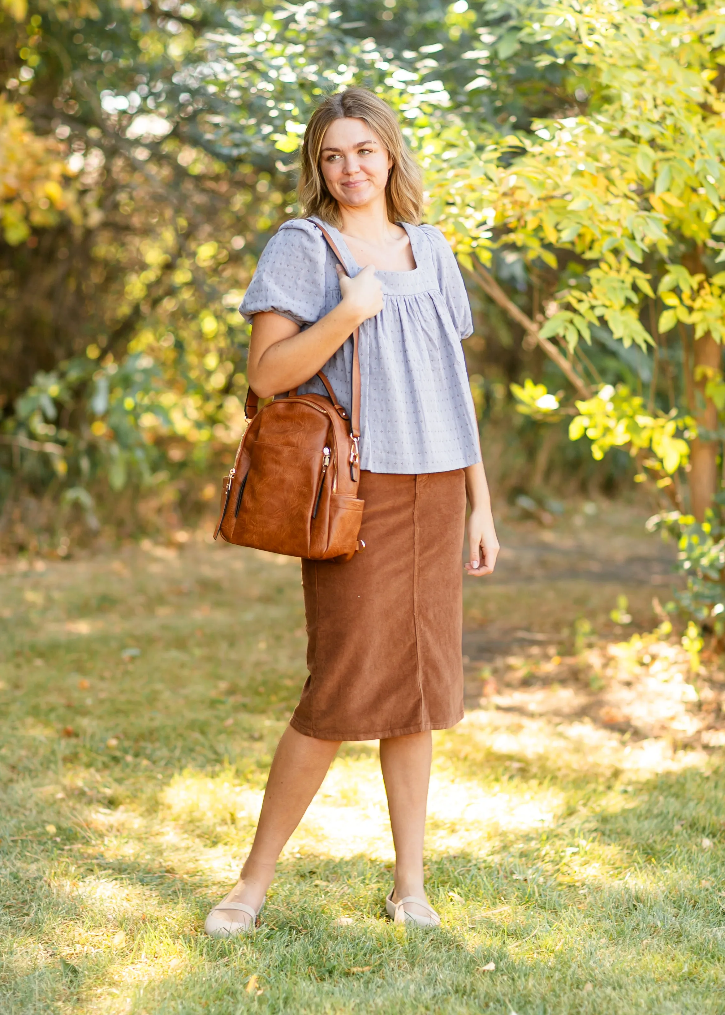 Melany Cotton Peplum Top