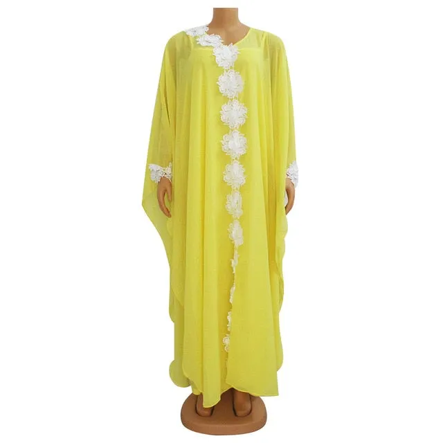 One Size Dress Caftan Abaya Hijab Two-piece Suit