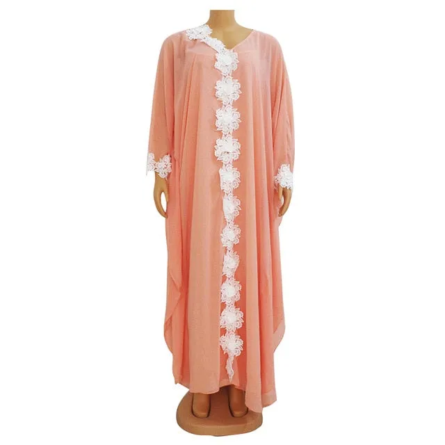 One Size Dress Caftan Abaya Hijab Two-piece Suit