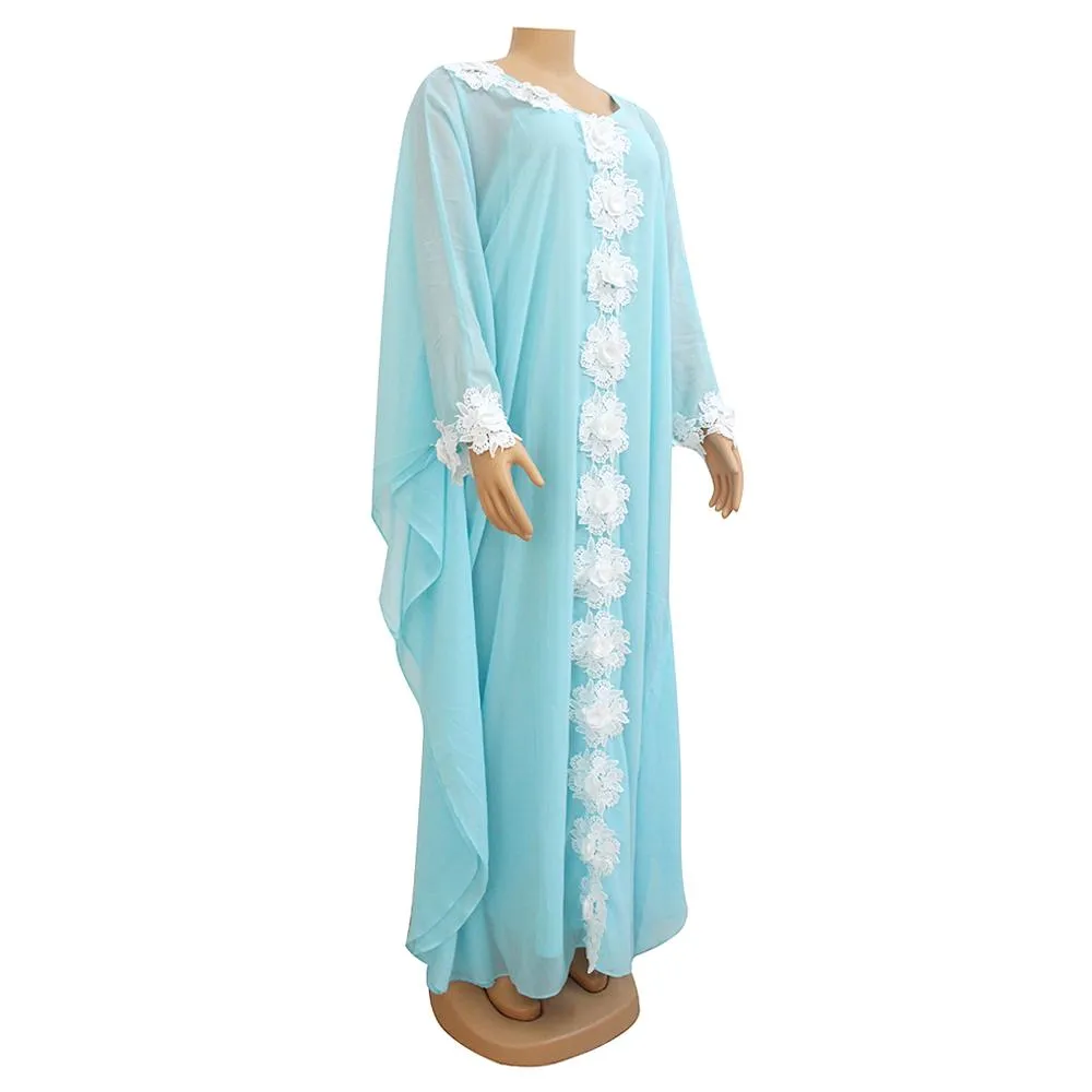 One Size Dress Caftan Abaya Hijab Two-piece Suit