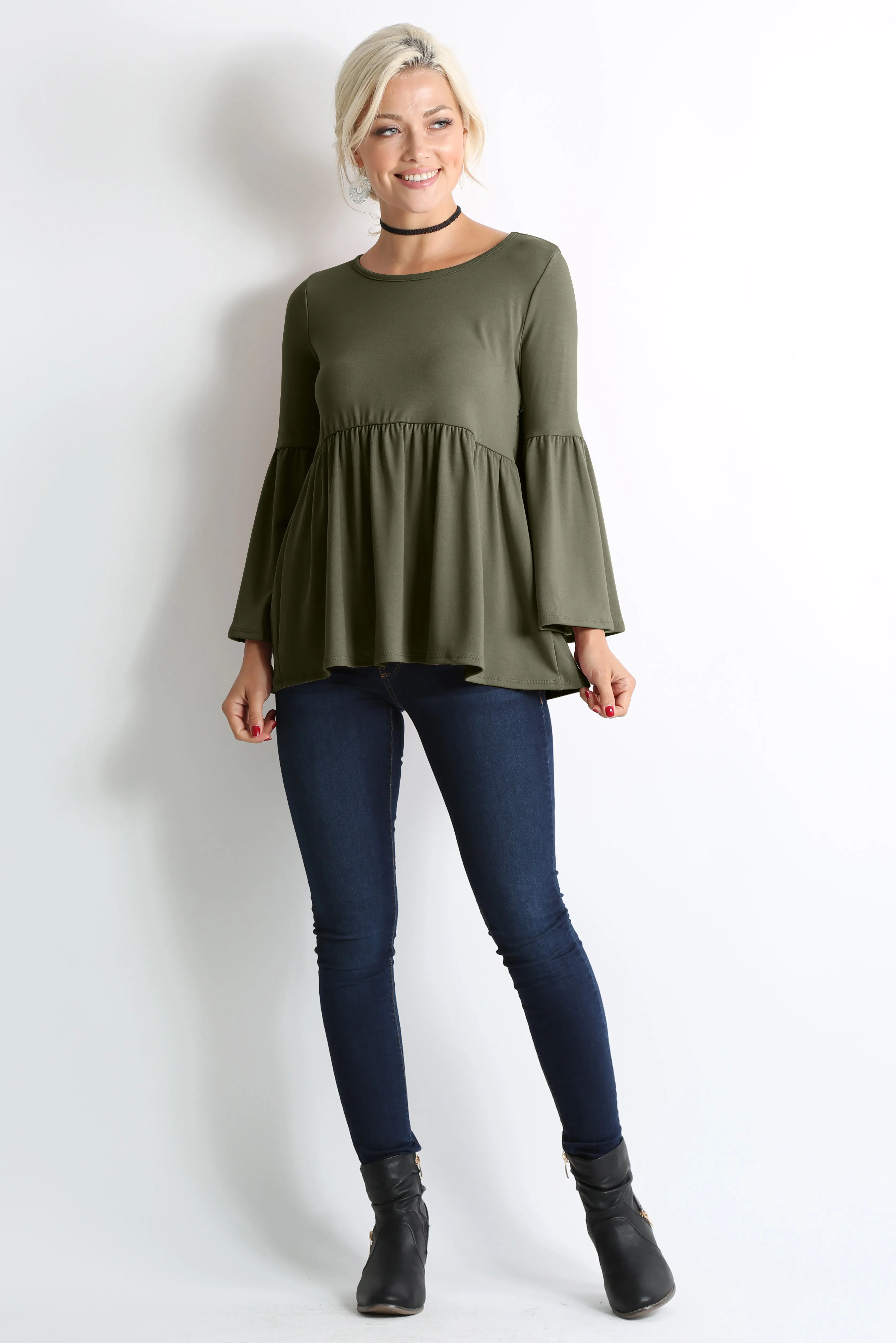 Pine For Peplum Babydoll Top