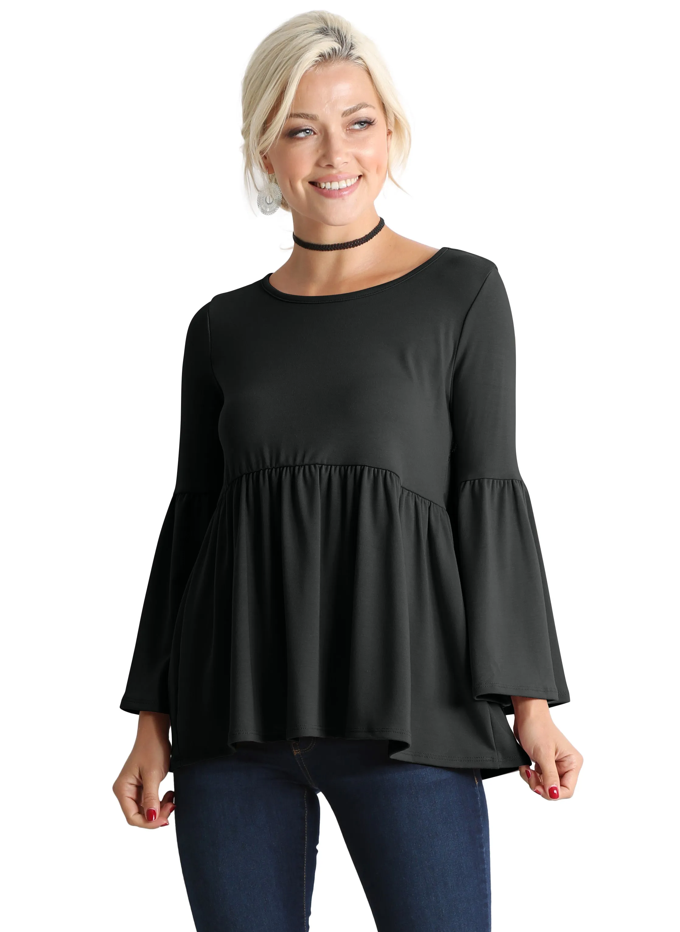 Pine For Peplum Babydoll Top