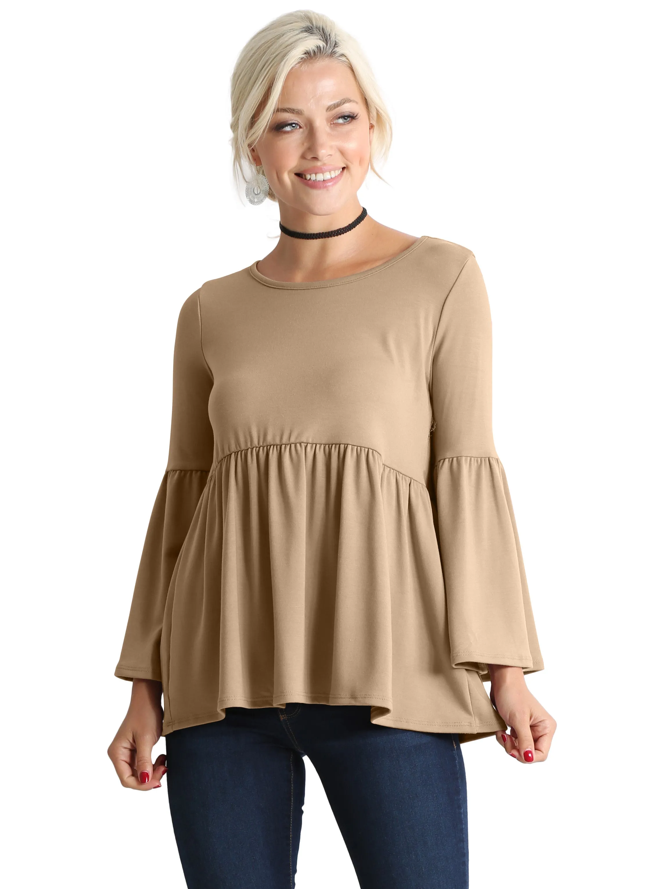 Pine For Peplum Babydoll Top